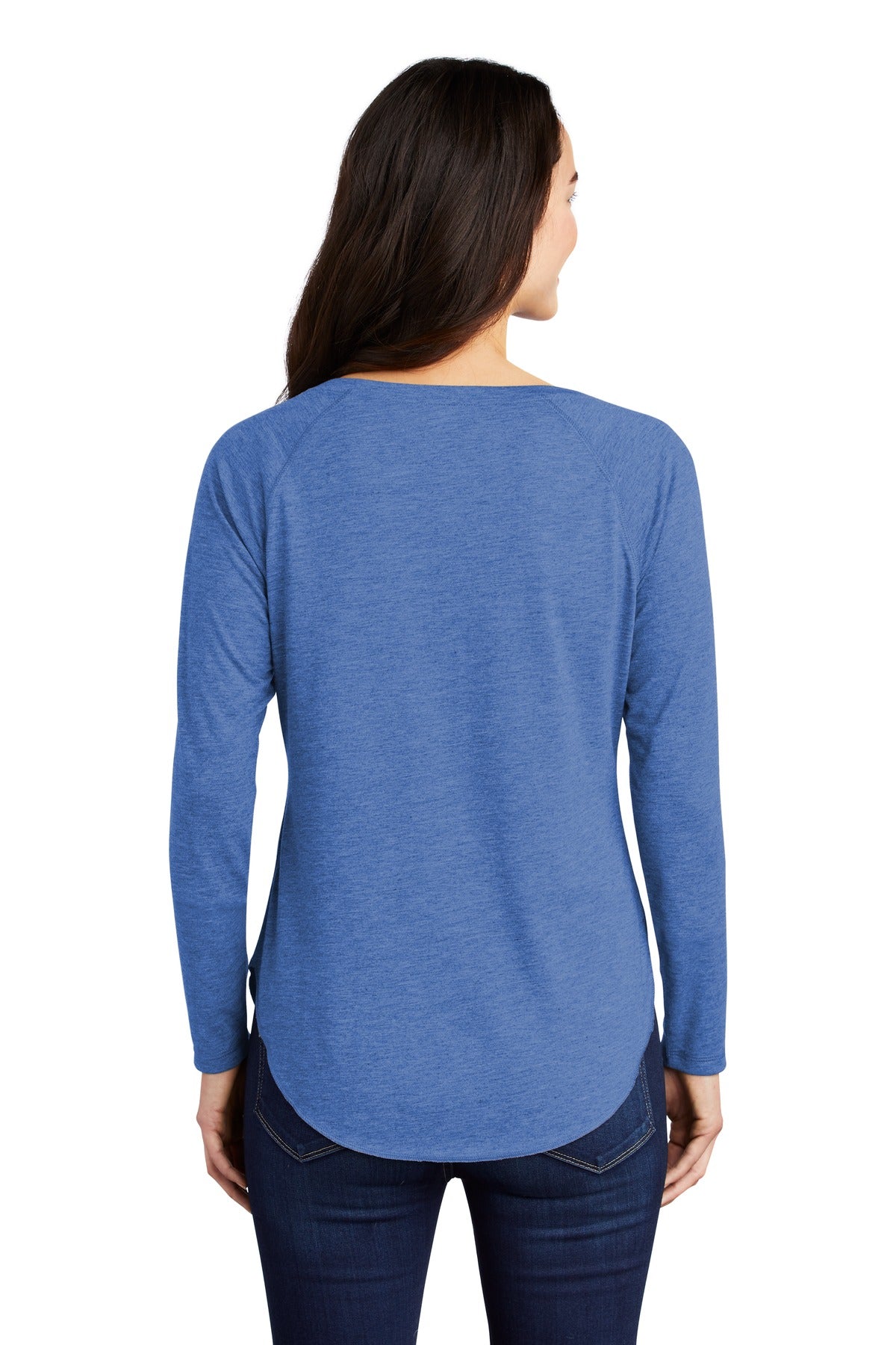 Sport-Tek Women's PosiCharge Long Sleeve Tri-Blend Wicking Scoop Neck Raglan Tee LST400LS Womens Apparel Shirts & Tops