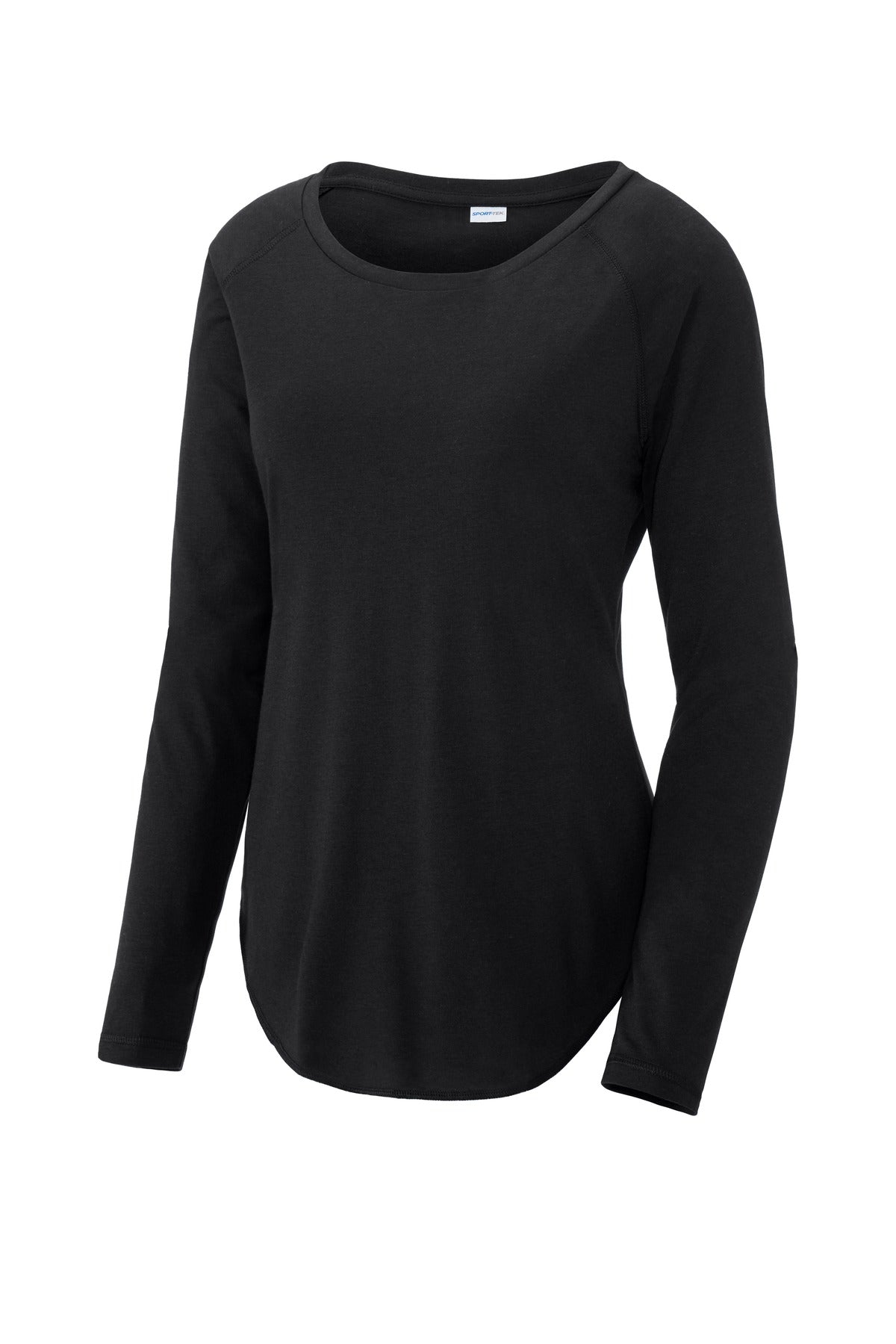 Sport-Tek Women's PosiCharge Long Sleeve Tri-Blend Wicking Scoop Neck Raglan Tee LST400LS Womens Apparel Shirts & Tops