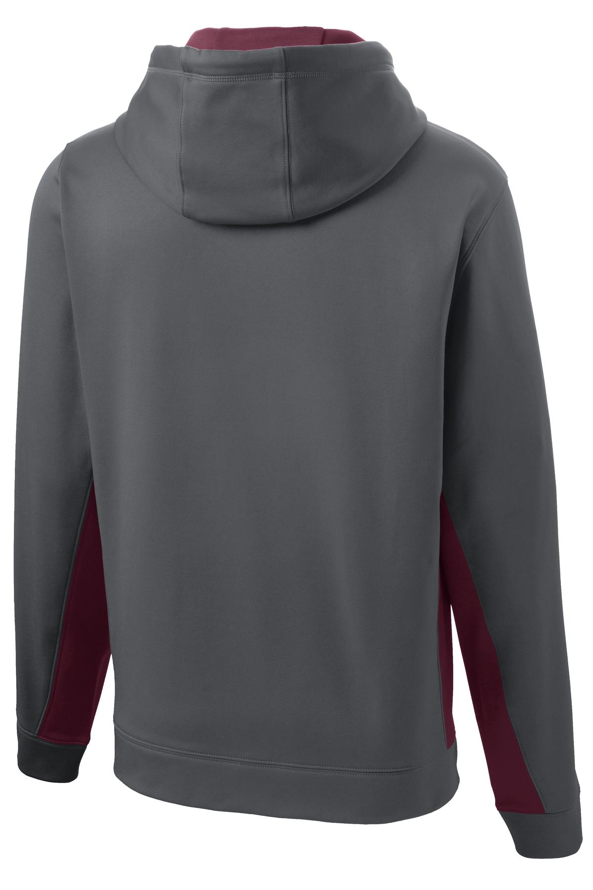 Sport-Tek Men's Sport-Wick Fleece Colorblock Hooded Pullover Mens Apparel Sweatshirts & Fleece