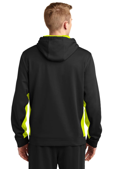 Sport-Tek Men's Sport-Wick Fleece Colorblock Hooded Pullover Mens Apparel Sweatshirts & Fleece