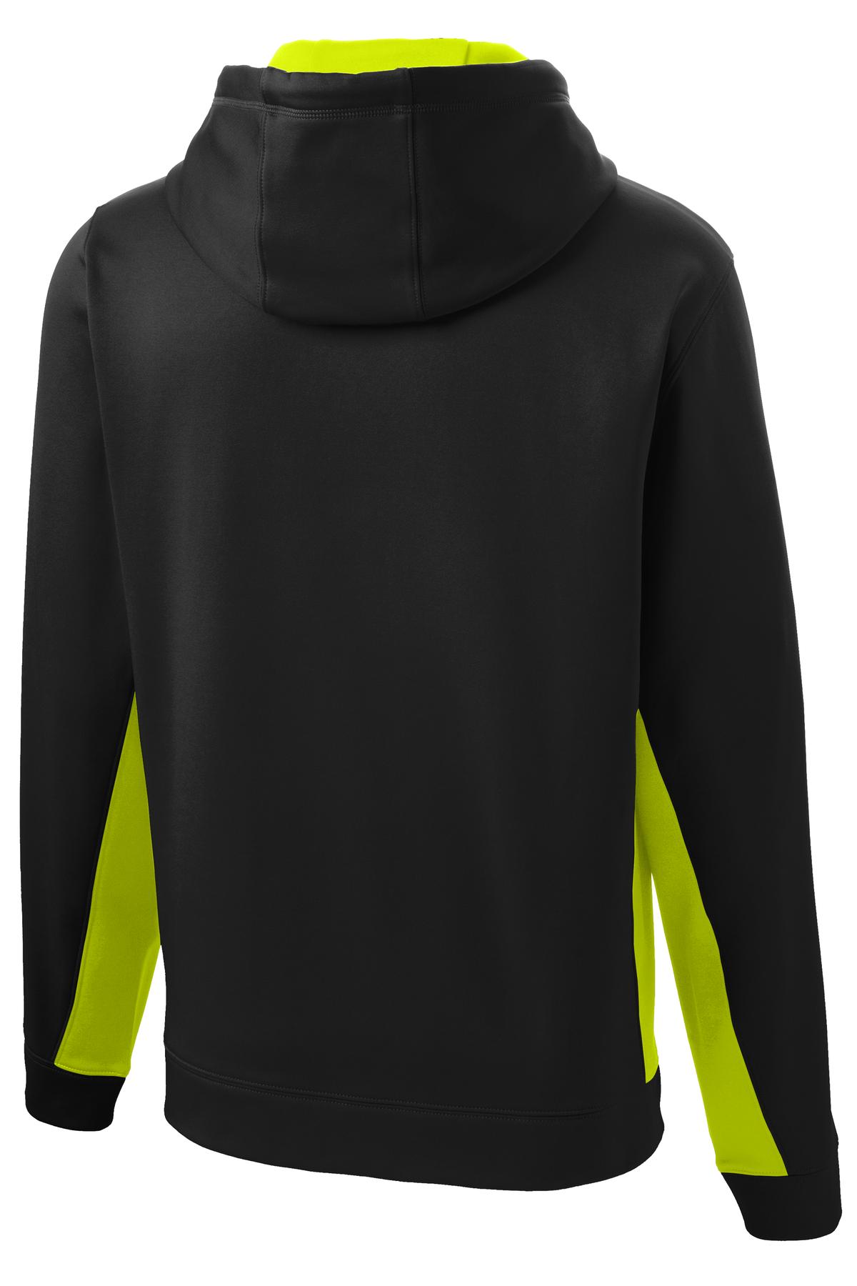 Sport-Tek Men's Sport-Wick Fleece Colorblock Hooded Pullover Mens Apparel Sweatshirts & Fleece
