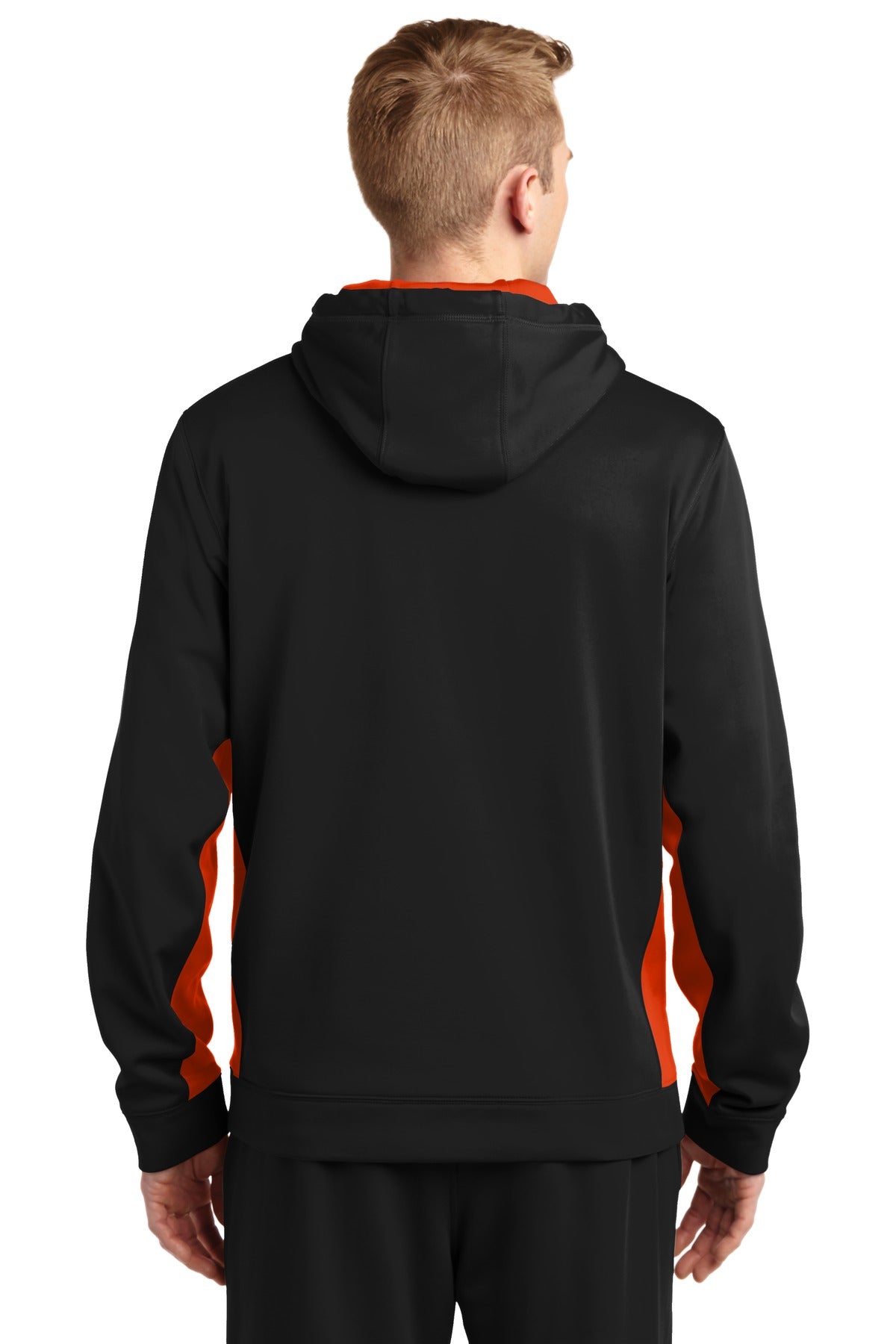 Sport-Tek Men's Sport-Wick Fleece Colorblock Hooded Pullover Mens Apparel Sweatshirts & Fleece