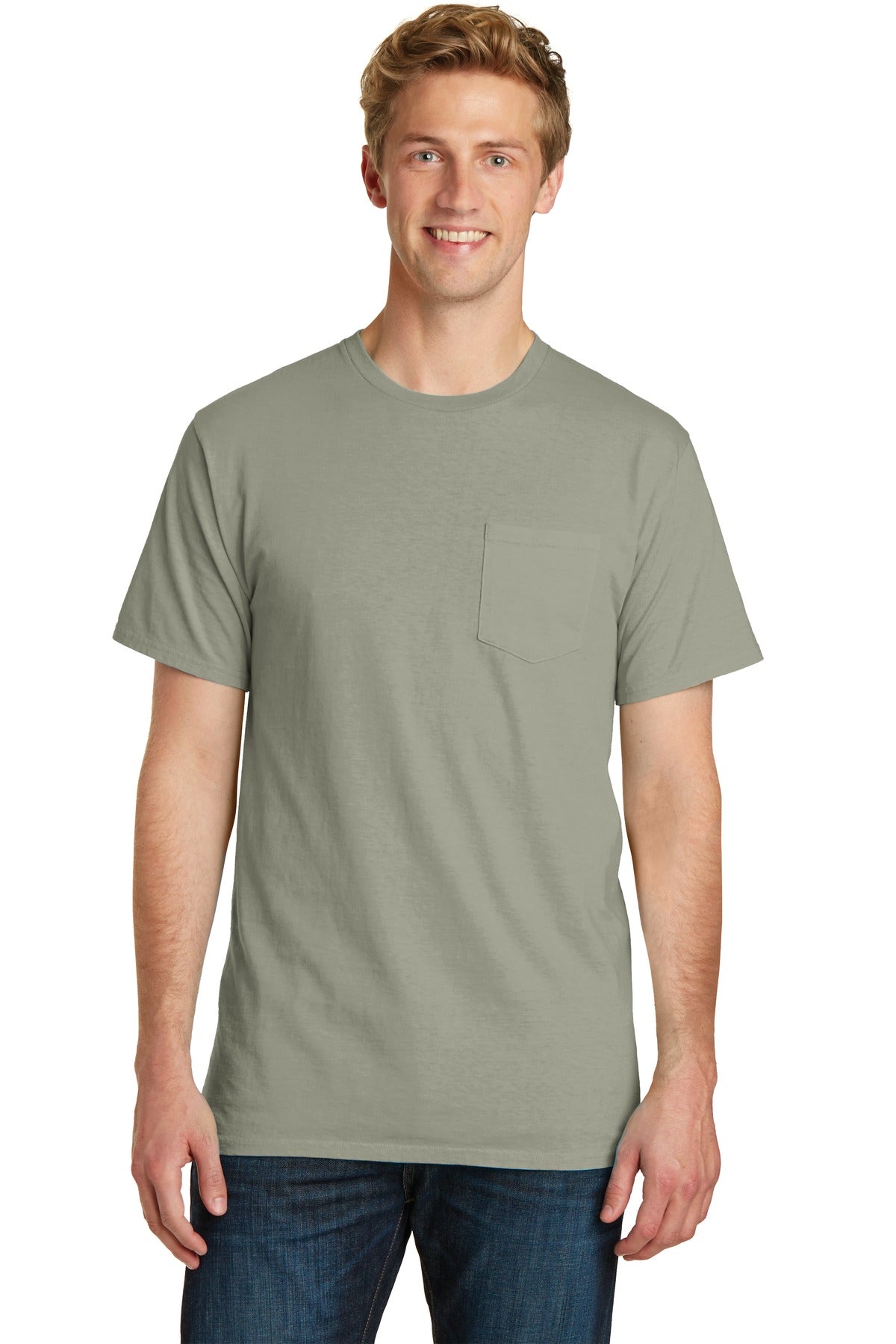 Port & Company Men's Beach Wash Garment-Dyed Pocket Tee Mens Apparel Shirts & Tops