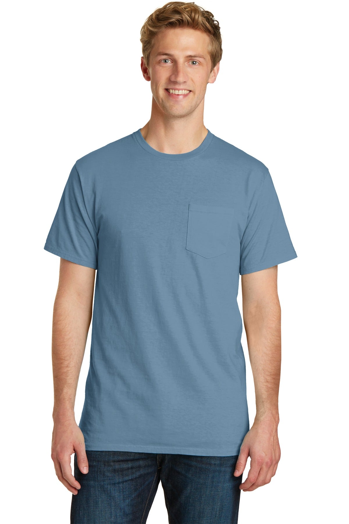Port & Company Men's Beach Wash Garment-Dyed Pocket Tee Mens Apparel Shirts & Tops