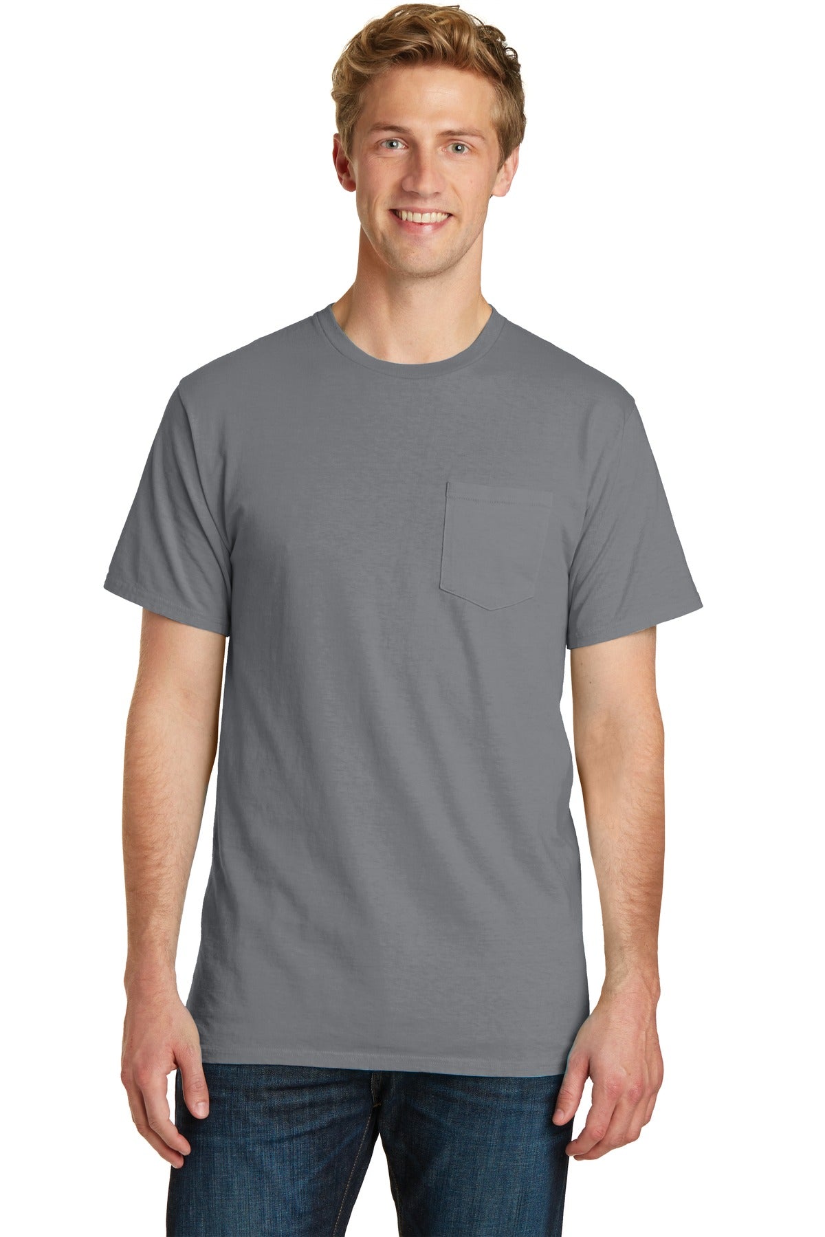 Port & Company Men's Beach Wash Garment-Dyed Pocket Tee Mens Apparel Shirts & Tops