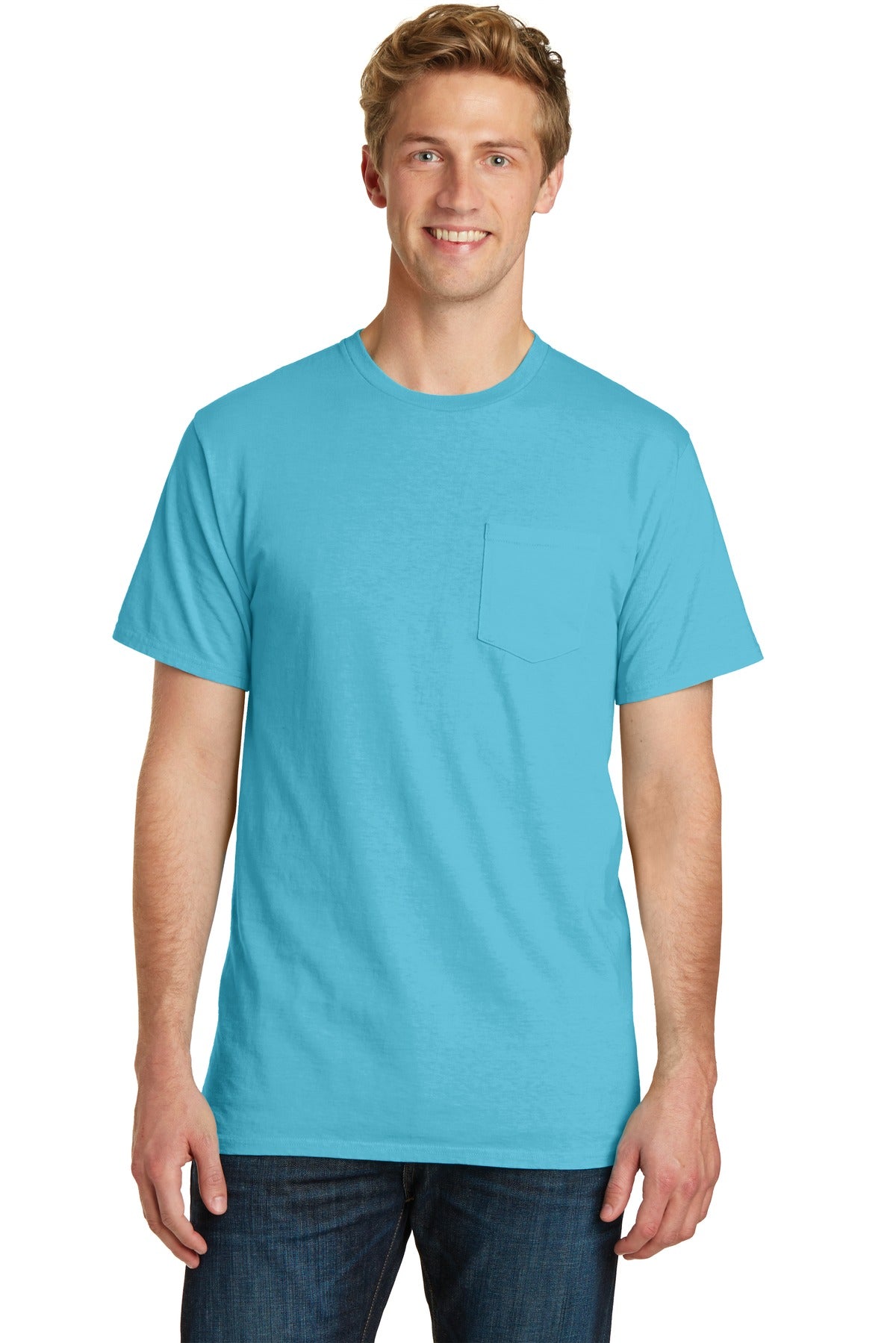 Port & Company Men's Beach Wash Garment-Dyed Pocket Tee Mens Apparel Shirts & Tops