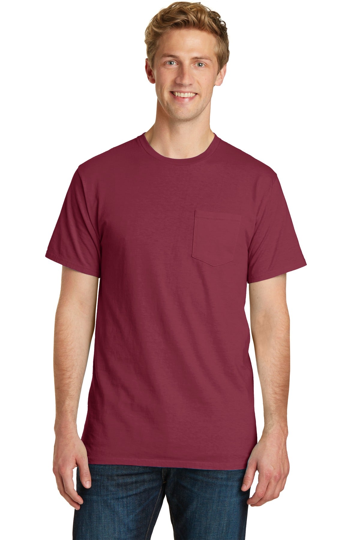 Port & Company Men's Beach Wash Garment-Dyed Pocket Tee Mens Apparel Shirts & Tops