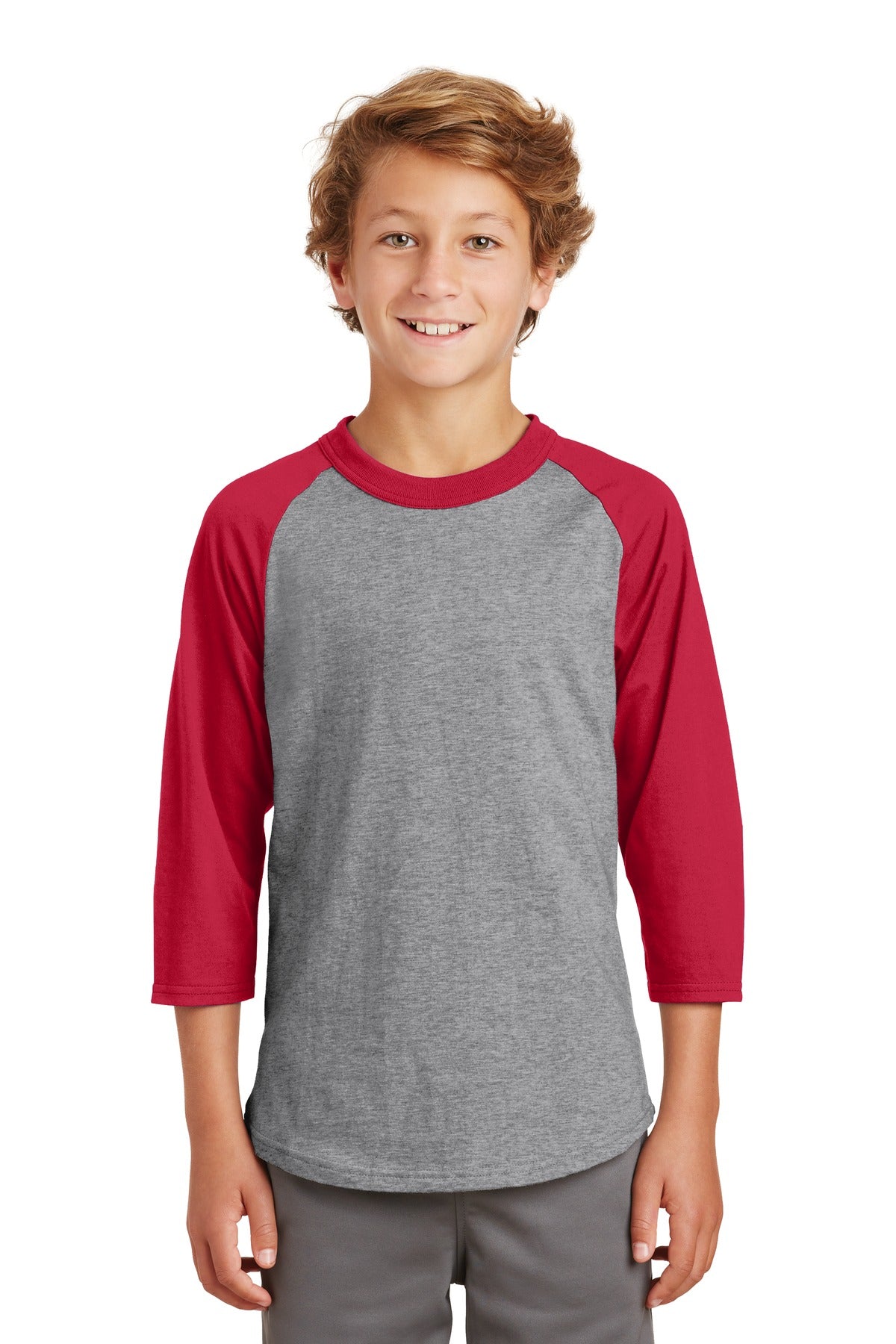 Sport-Tek Youth Colorblock Raglan Jersey YT200 Youth Apparel Shirts & Tops