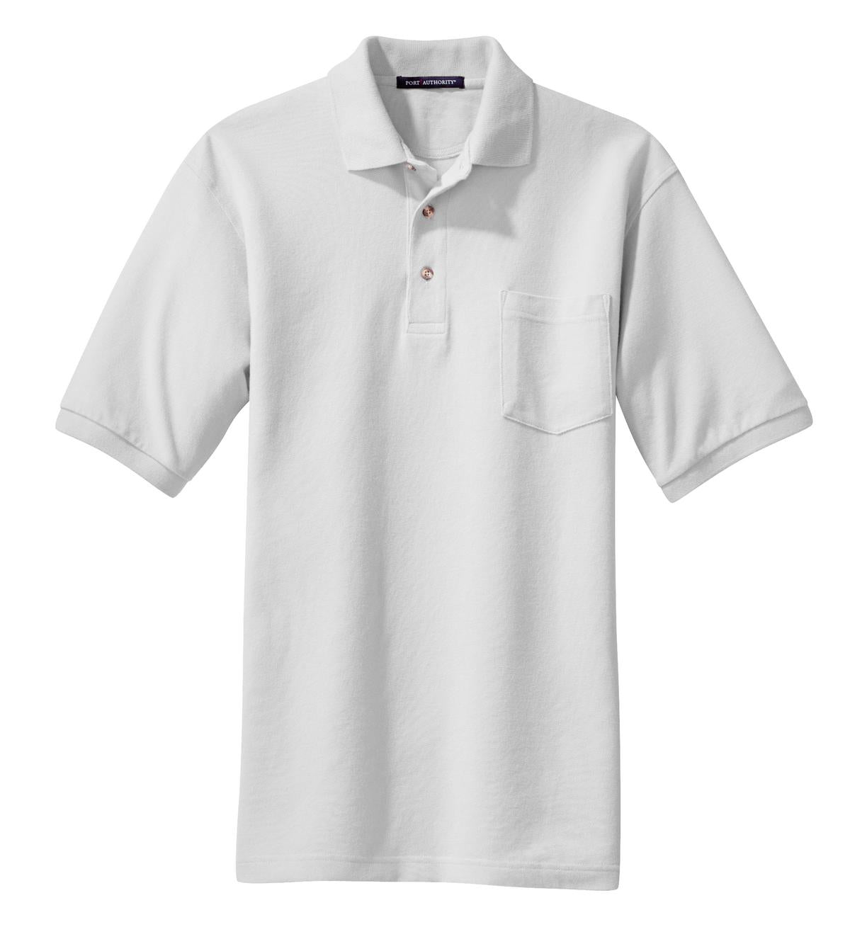 Port Authority Men's Heavyweight Cotton Pique Polo with Pocket. K420P Mens Apparel Shirts & Tops