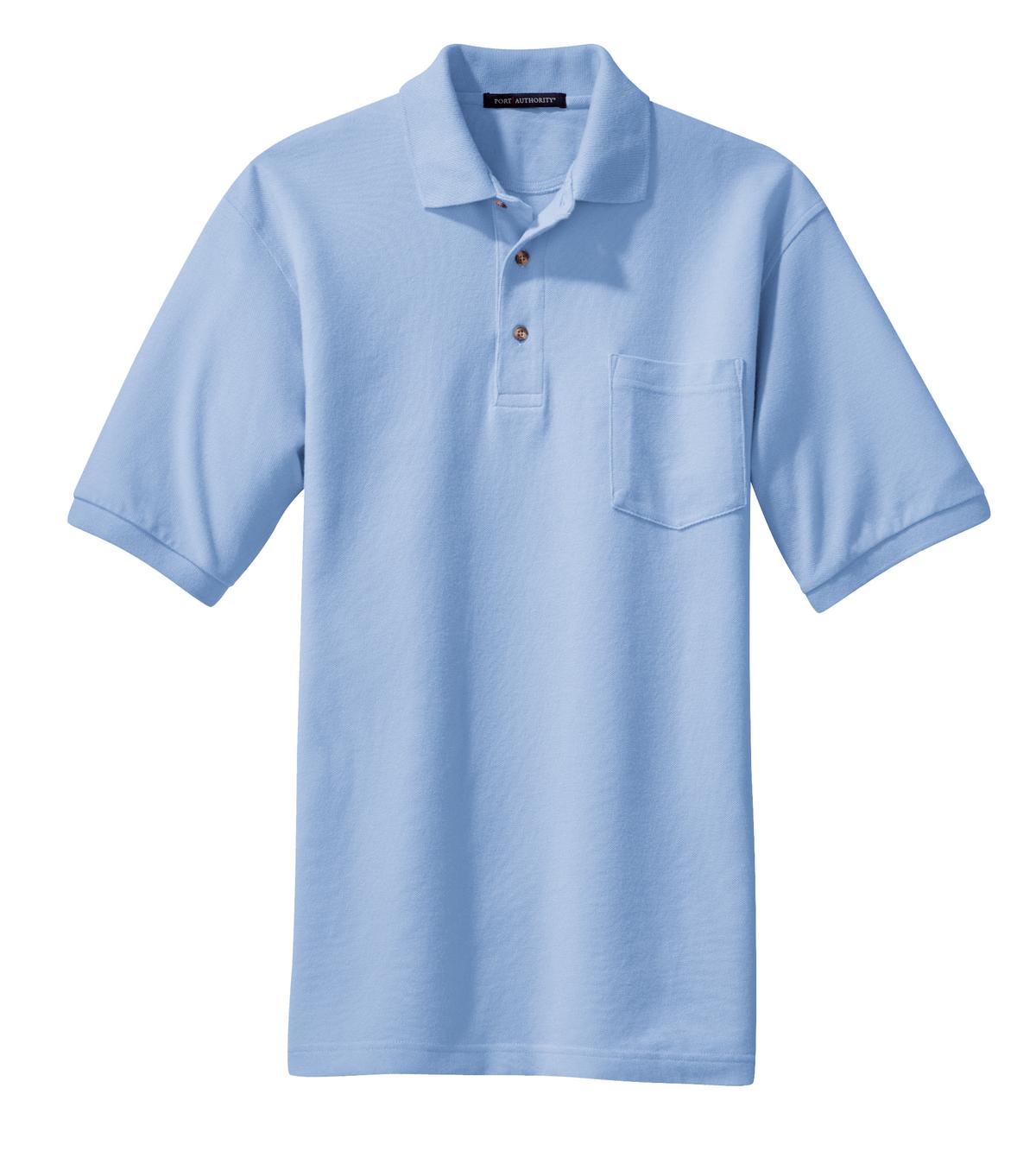 Port Authority Men's Heavyweight Cotton Pique Polo with Pocket. K420P Mens Apparel Shirts & Tops