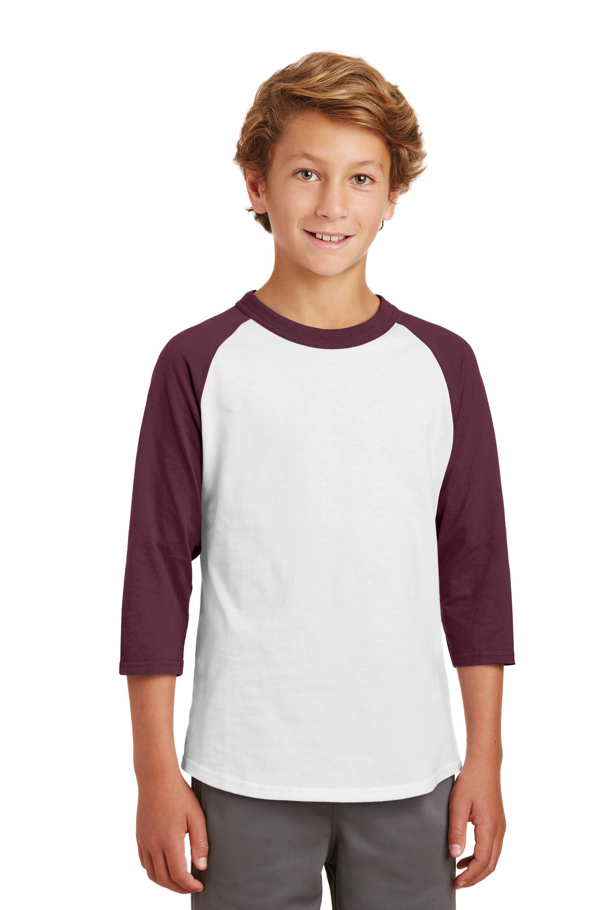 Sport-Tek Youth Colorblock Raglan Jersey YT200 Youth Apparel Shirts & Tops