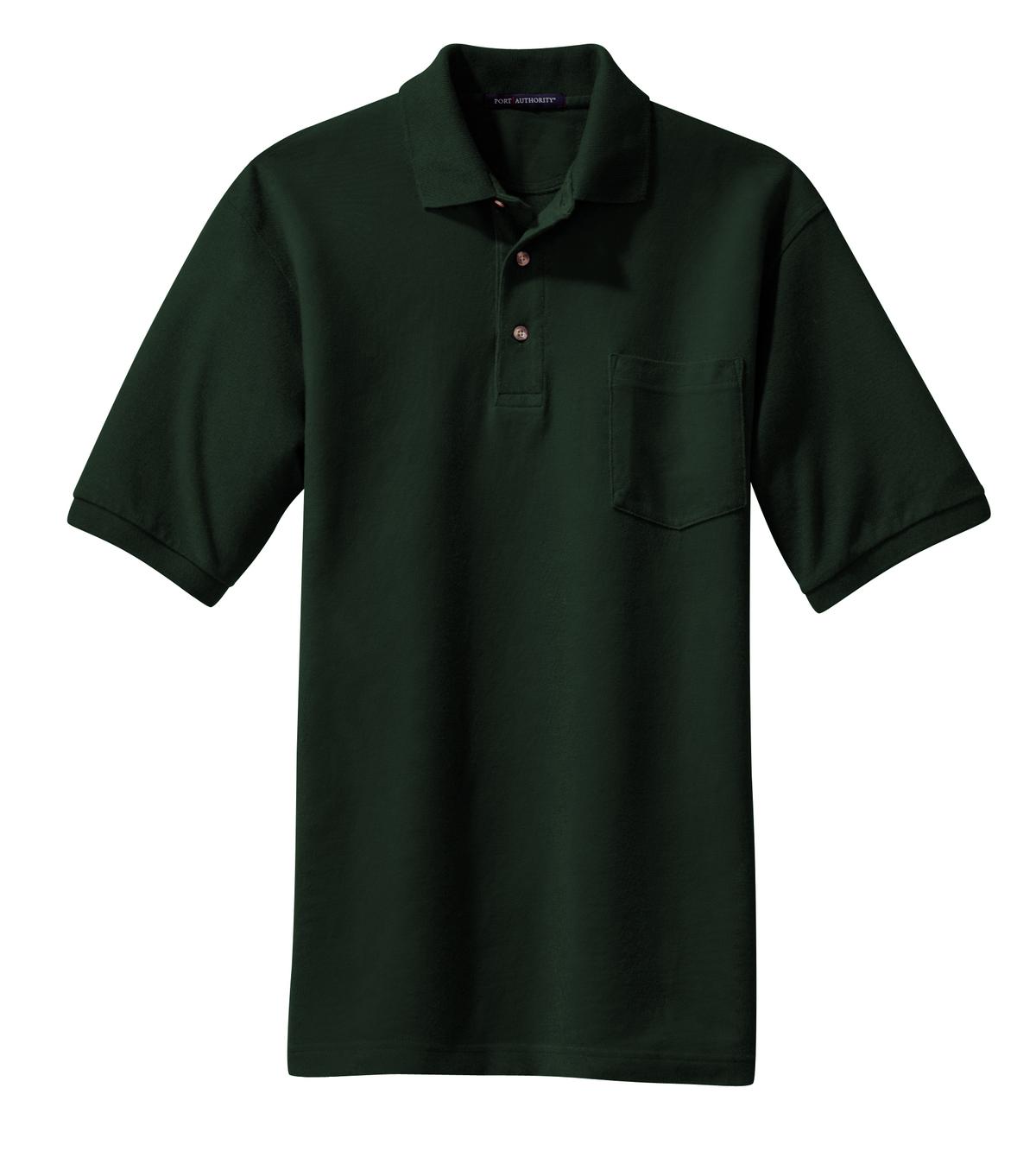 Port Authority Men's Heavyweight Cotton Pique Polo with Pocket. K420P Mens Apparel Shirts & Tops