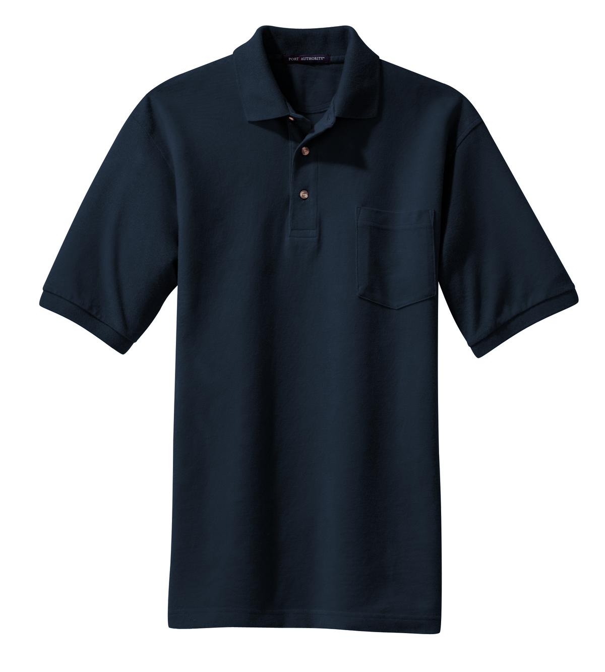 Port Authority Men's Heavyweight Cotton Pique Polo with Pocket. K420P Mens Apparel Shirts & Tops