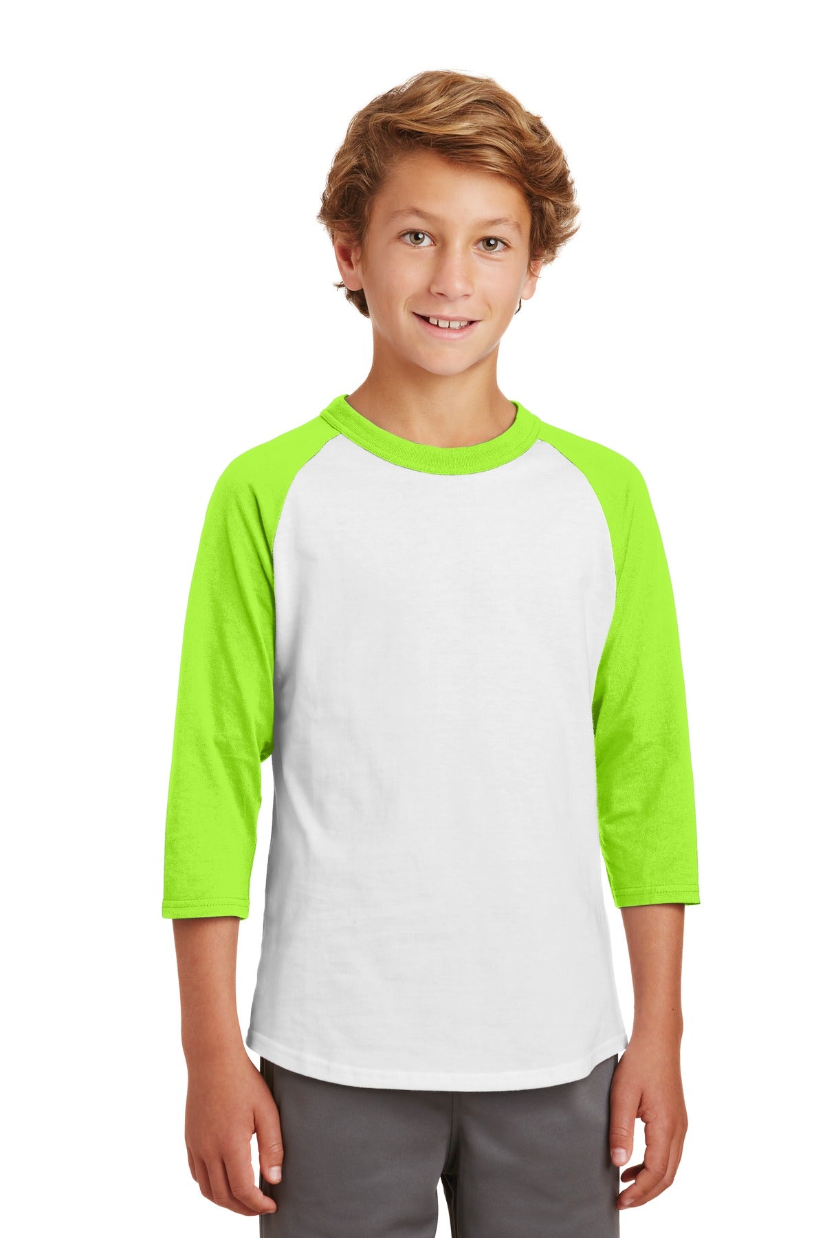 Sport-Tek Youth Colorblock Raglan Jersey YT200 Youth Apparel Shirts & Tops