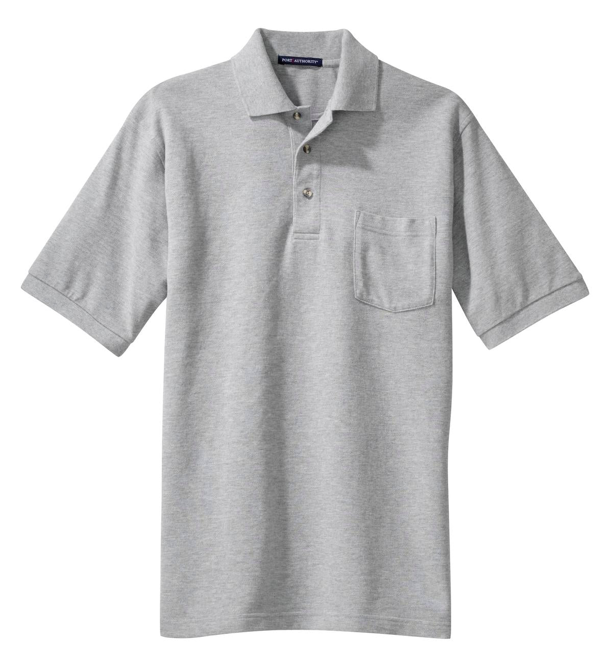 Port Authority Men's Heavyweight Cotton Pique Polo with Pocket. K420P Mens Apparel Shirts & Tops