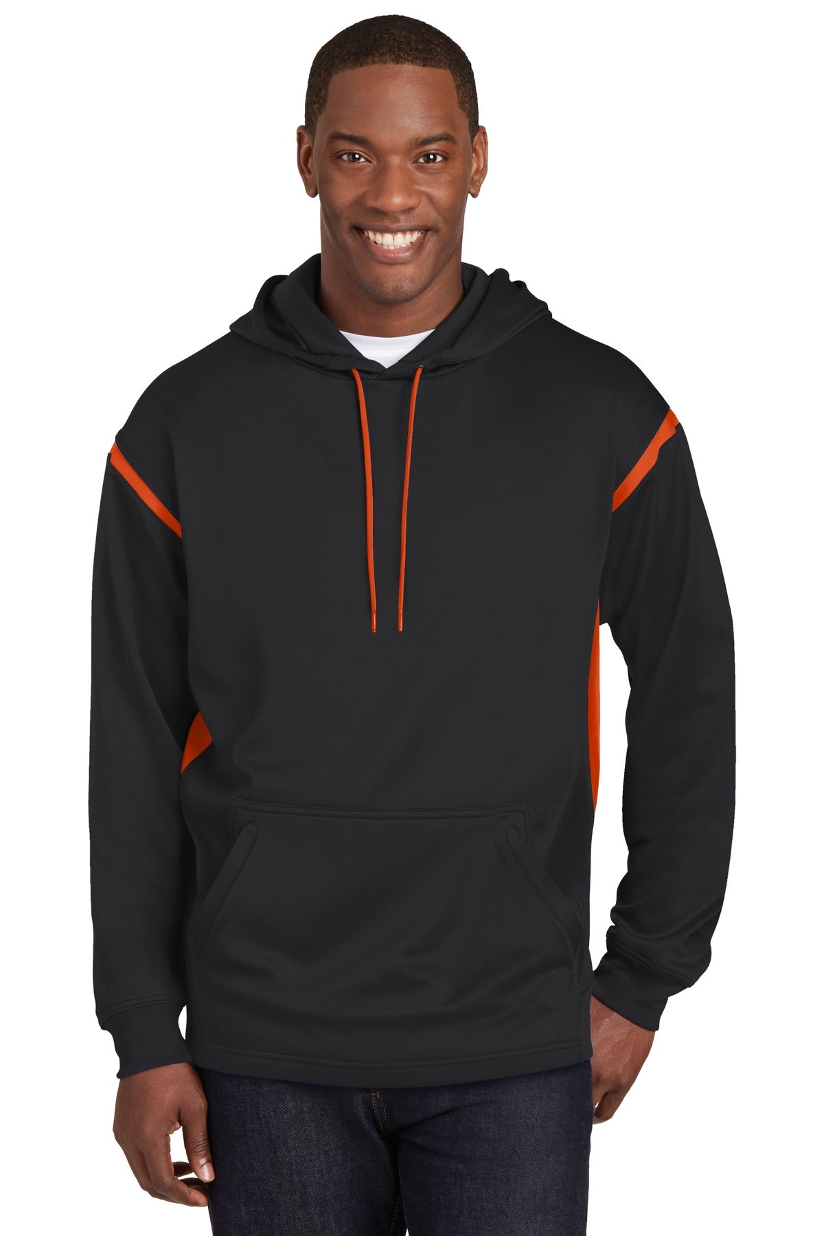 Sport-Tek Men's Tech Fleece Colorblock Hooded Sweatshirt Mens Apparel Sweatshirts & Fleece