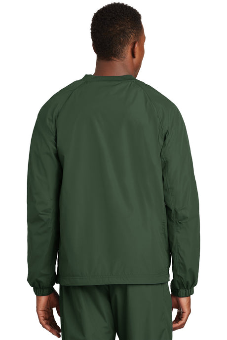 Sport-Tek Men's V-Neck Raglan Wind Shirt Mens Apparel Sweatshirts & Fleece
