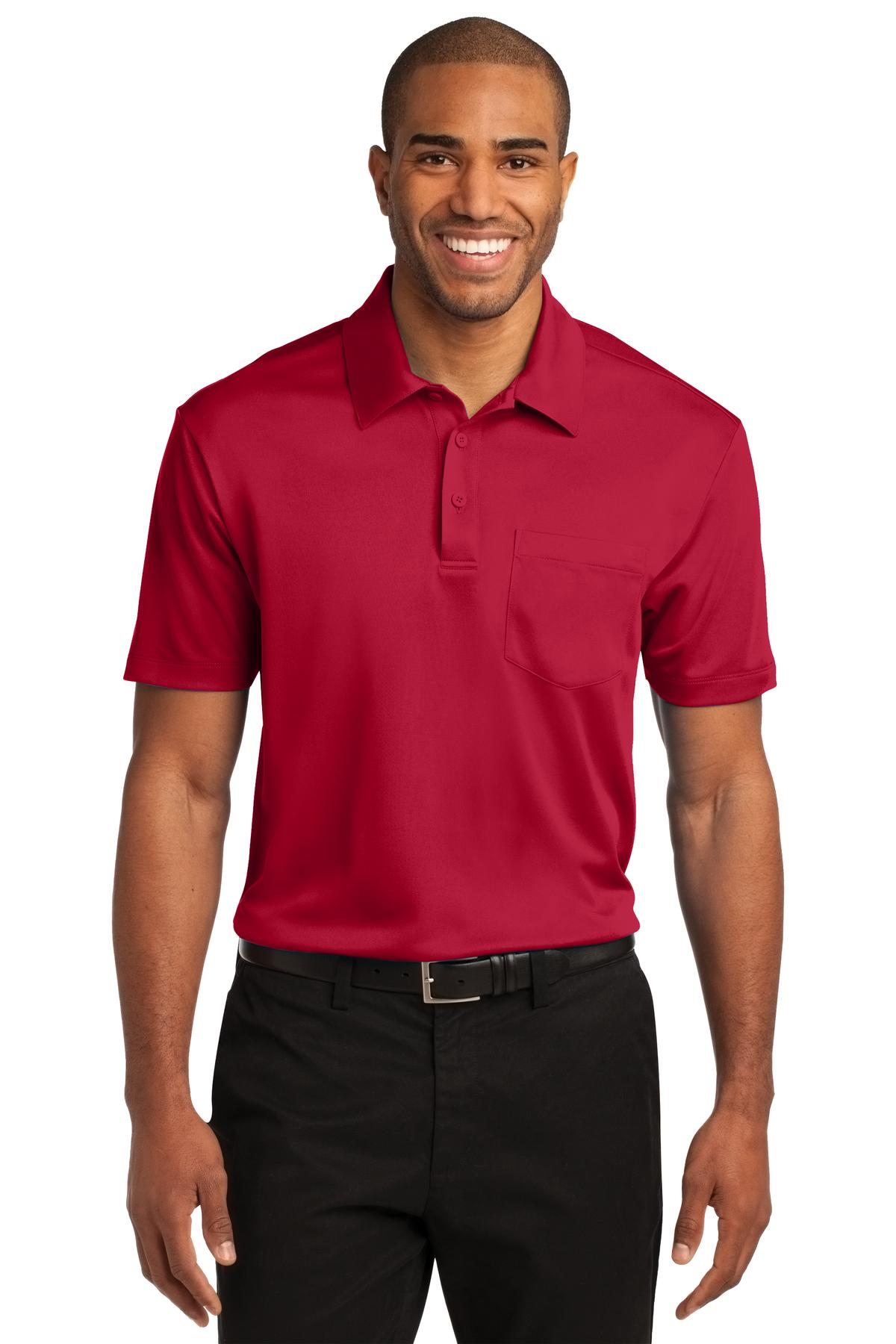 Port Authority Men's Silk Touch Performance Pocket Polo. K540P Mens Apparel Shirts & Tops