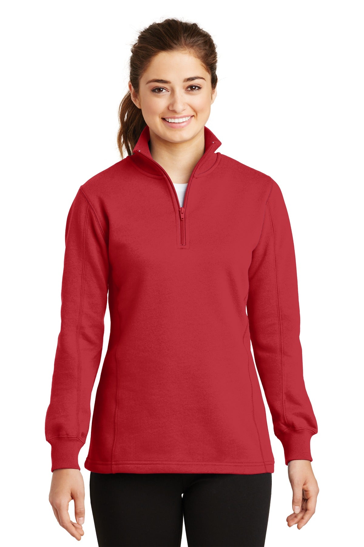 Sport-Tek Women's 1/4-Zip Sweatshirt LST253 Womens Apparel Sweatshirts & Fleece