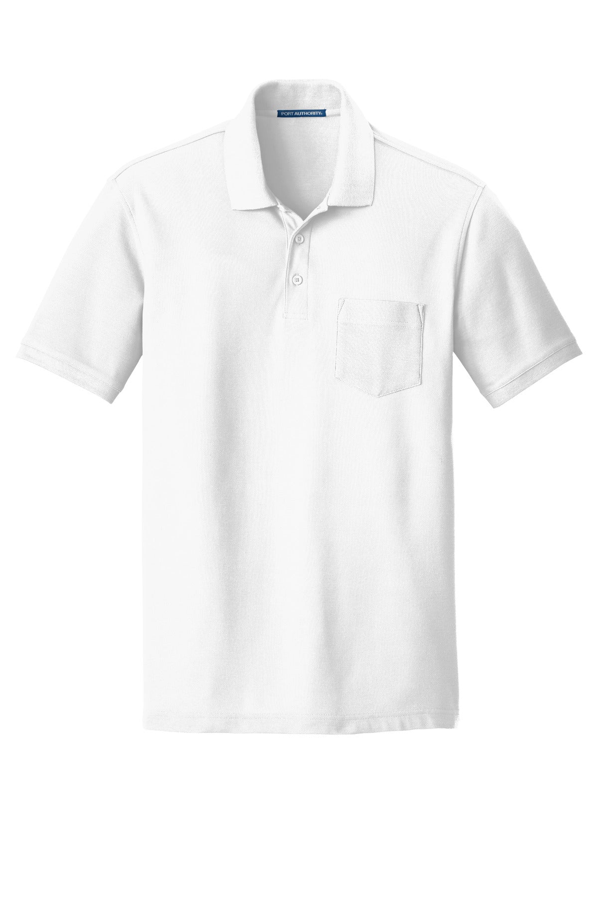 Port Authority Men's Core Classic Pique Pocket Polo. K100P Mens Apparel Shirts & Tops