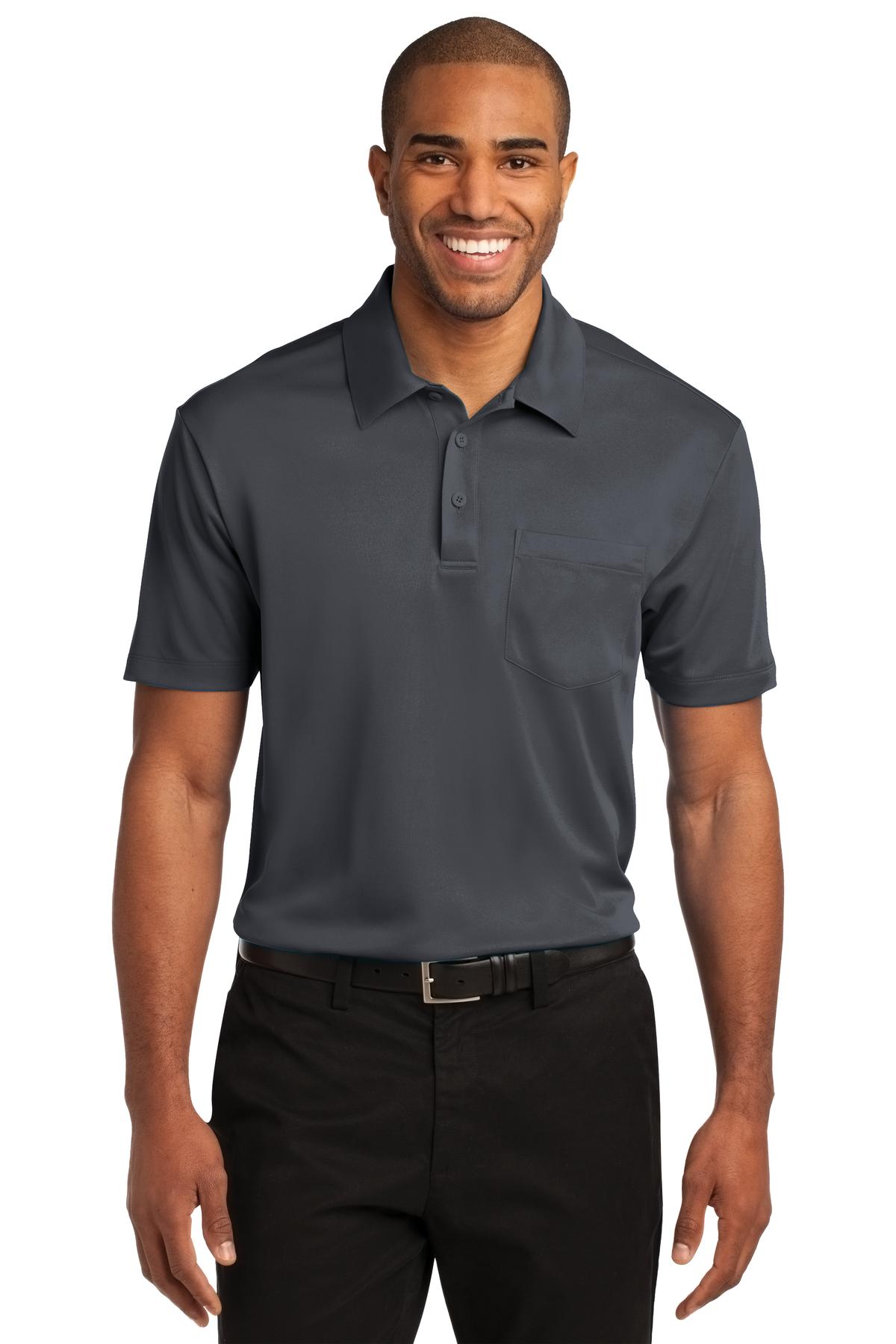 Port Authority Men's Silk Touch Performance Pocket Polo. K540P Mens Apparel Shirts & Tops