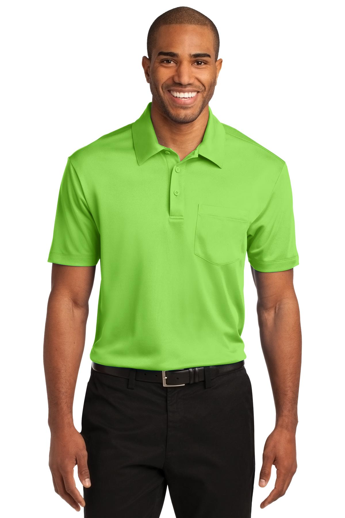 Port Authority Men's Silk Touch Performance Pocket Polo. K540P Mens Apparel Shirts & Tops