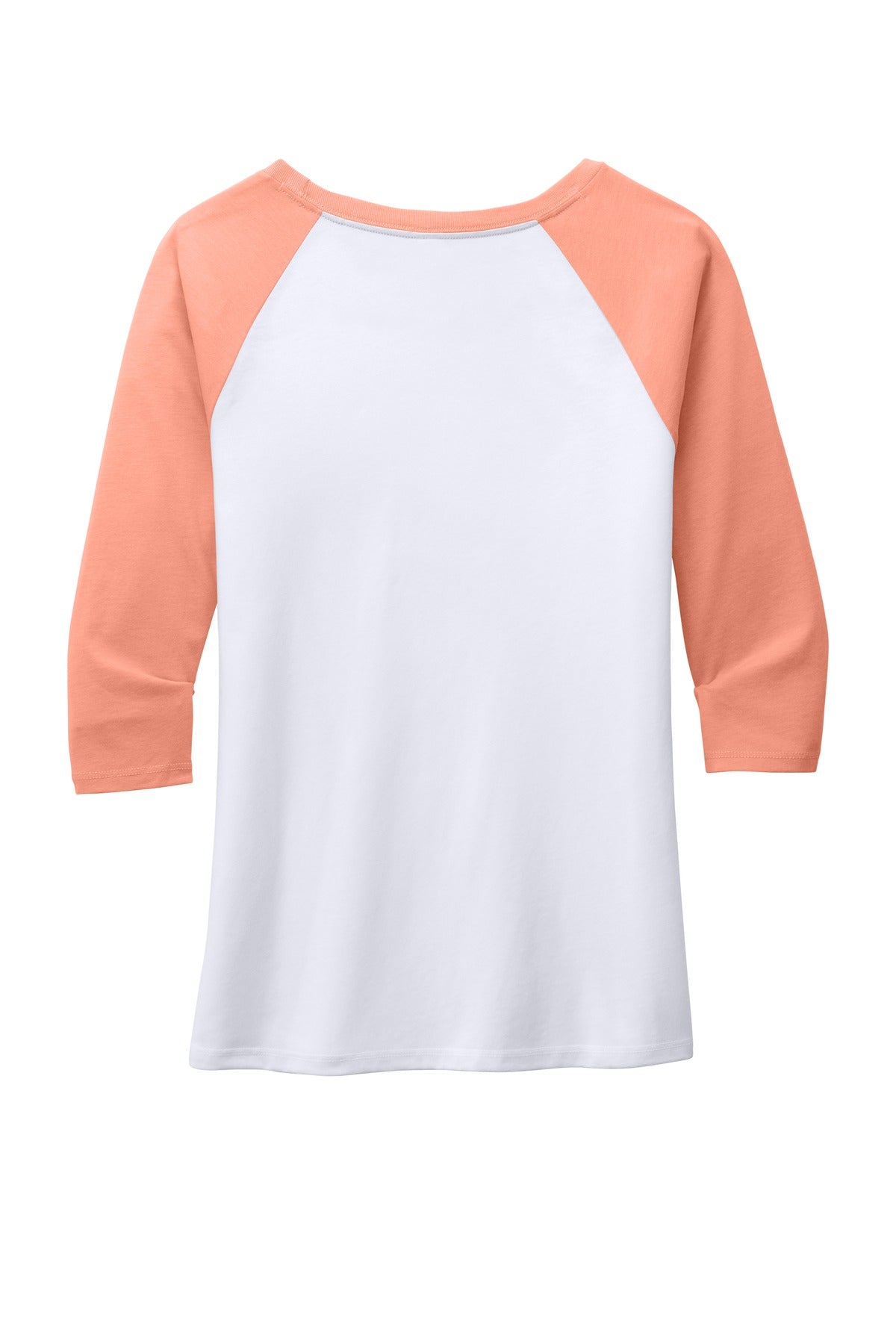 District Women's Perfect Tri 3/4-Sleeve Raglan. DM136L Womens Apparel Shirts & Tops