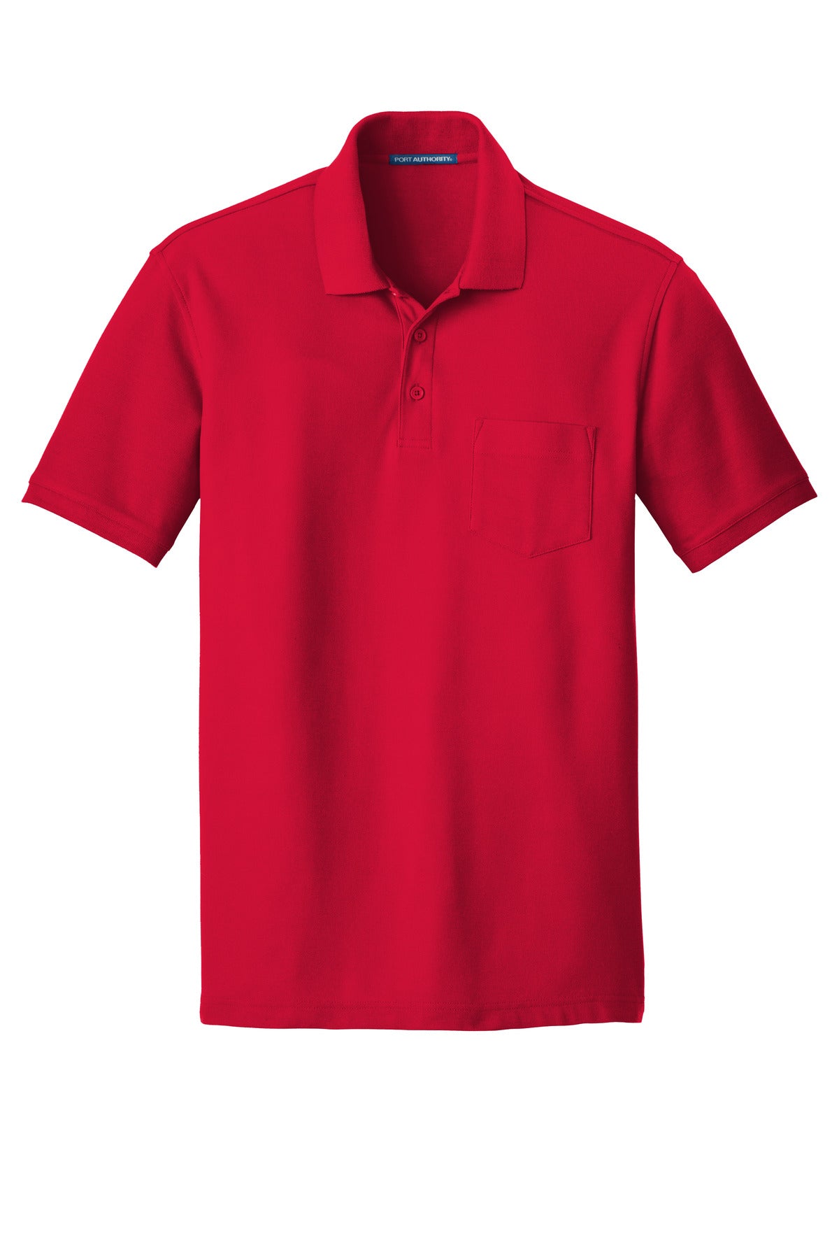 Port Authority Men's Core Classic Pique Pocket Polo. K100P Mens Apparel Shirts & Tops