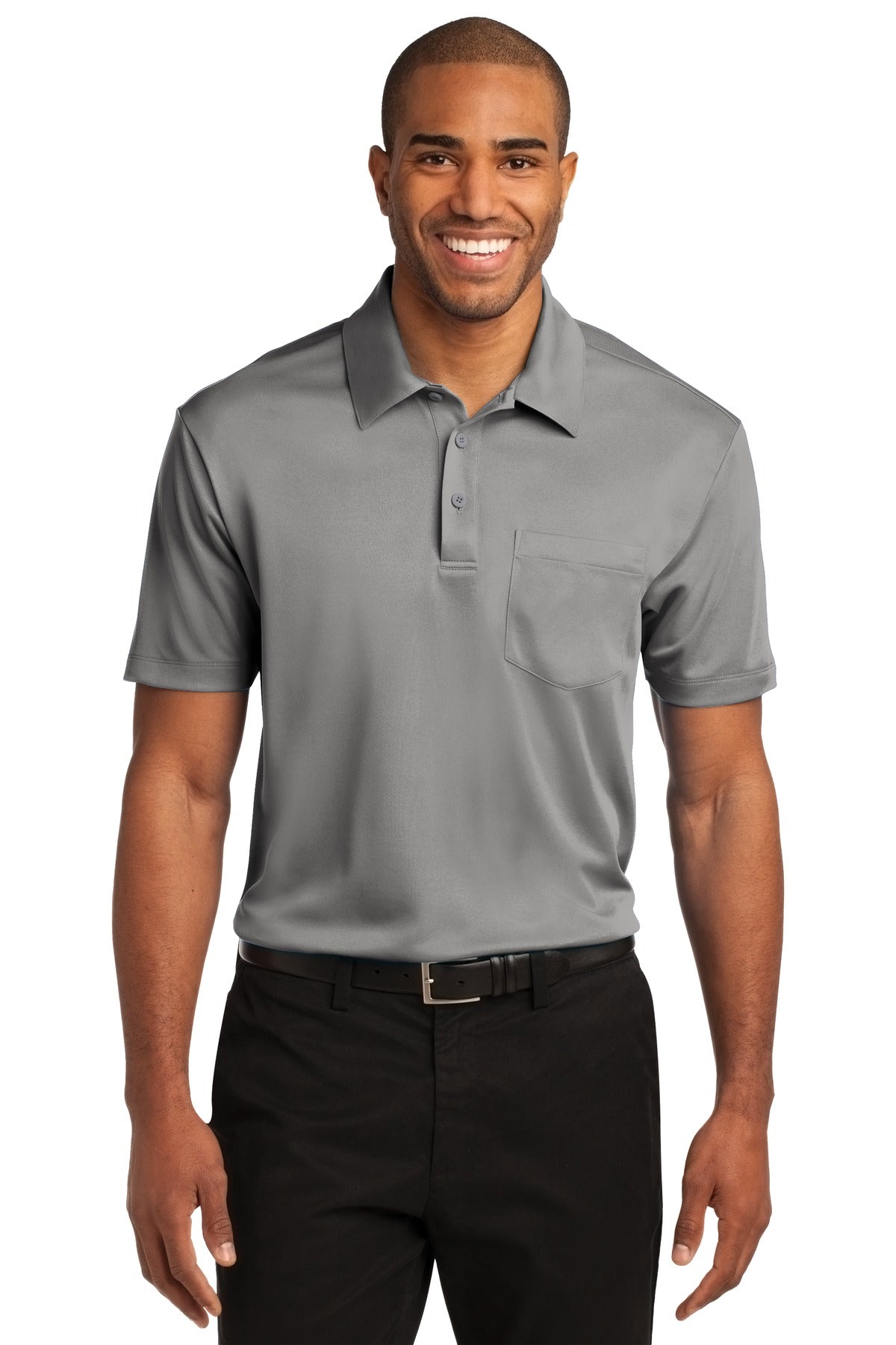 Port Authority Men's Silk Touch Performance Pocket Polo. K540P Mens Apparel Shirts & Tops