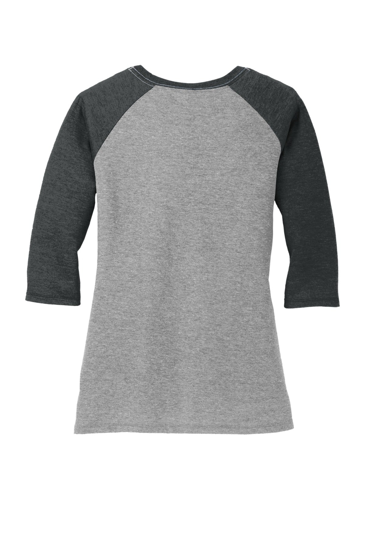 District Women's Perfect Tri 3/4-Sleeve Raglan. DM136L Womens Apparel Shirts & Tops