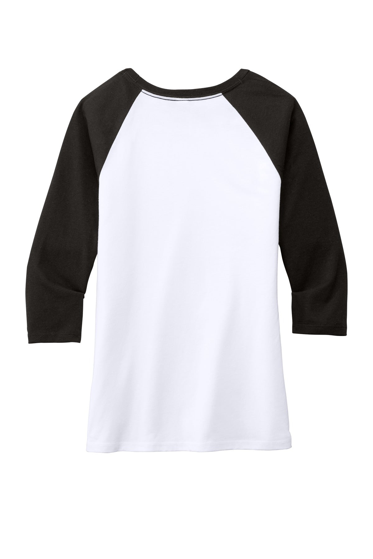 District Women's Perfect Tri 3/4-Sleeve Raglan. DM136L Womens Apparel Shirts & Tops