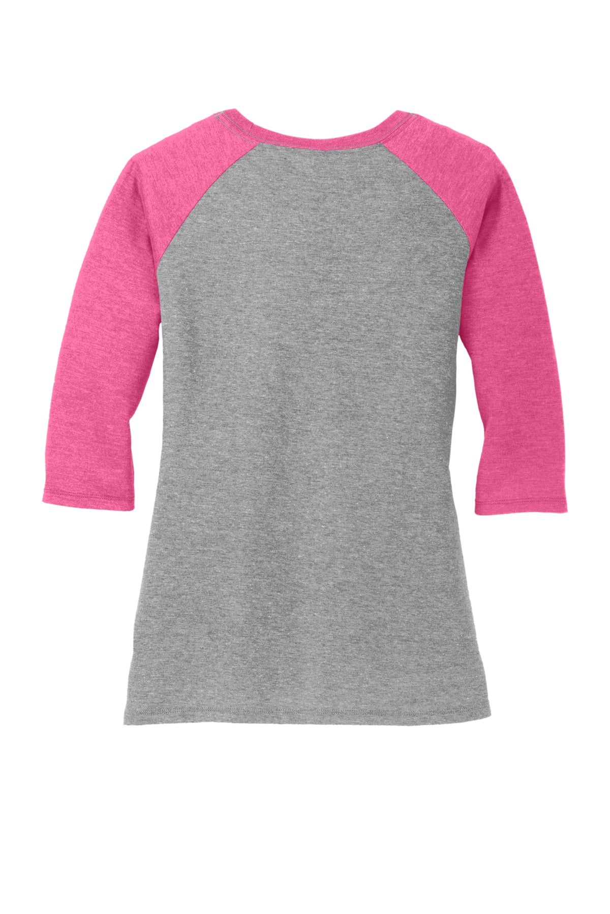 District Women's Perfect Tri 3/4-Sleeve Raglan. DM136L Womens Apparel Shirts & Tops