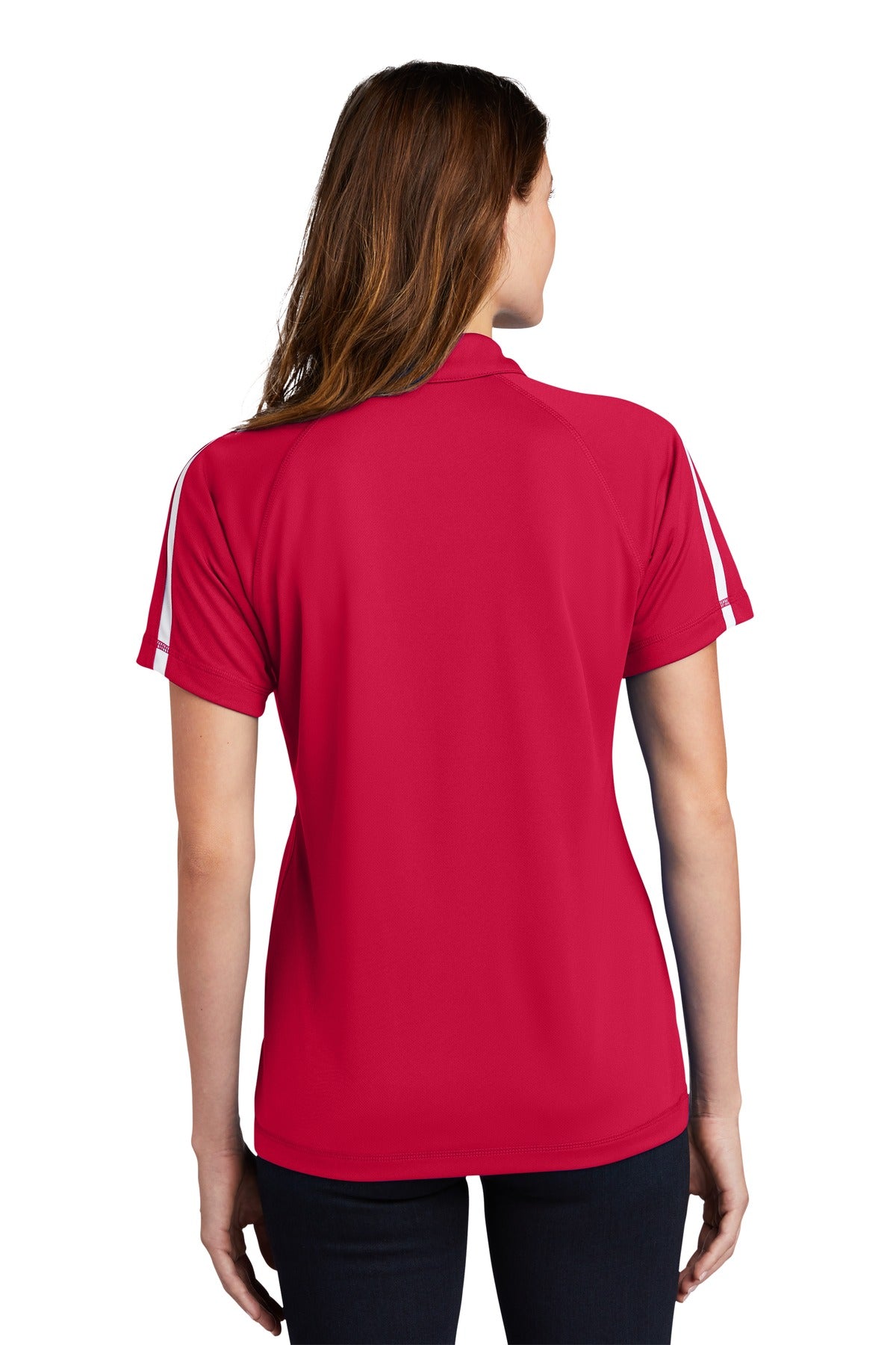 Sport-Tek Women's PosiCharge Micro-Mesh Colorblock Polo. LST685 Womens Apparel Shirts & Tops