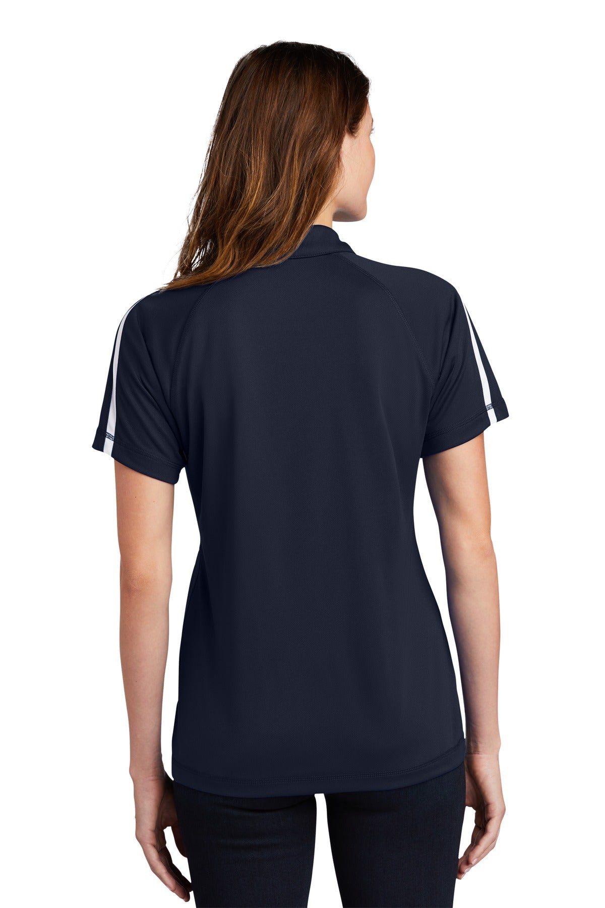 Sport-Tek Women's PosiCharge Micro-Mesh Colorblock Polo. LST685 Womens Apparel Shirts & Tops