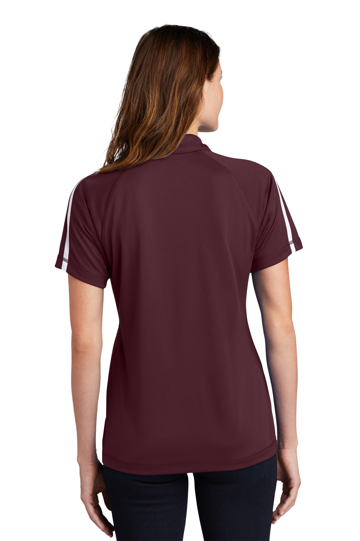 Sport-Tek Women's PosiCharge Micro-Mesh Colorblock Polo. LST685 Womens Apparel Shirts & Tops