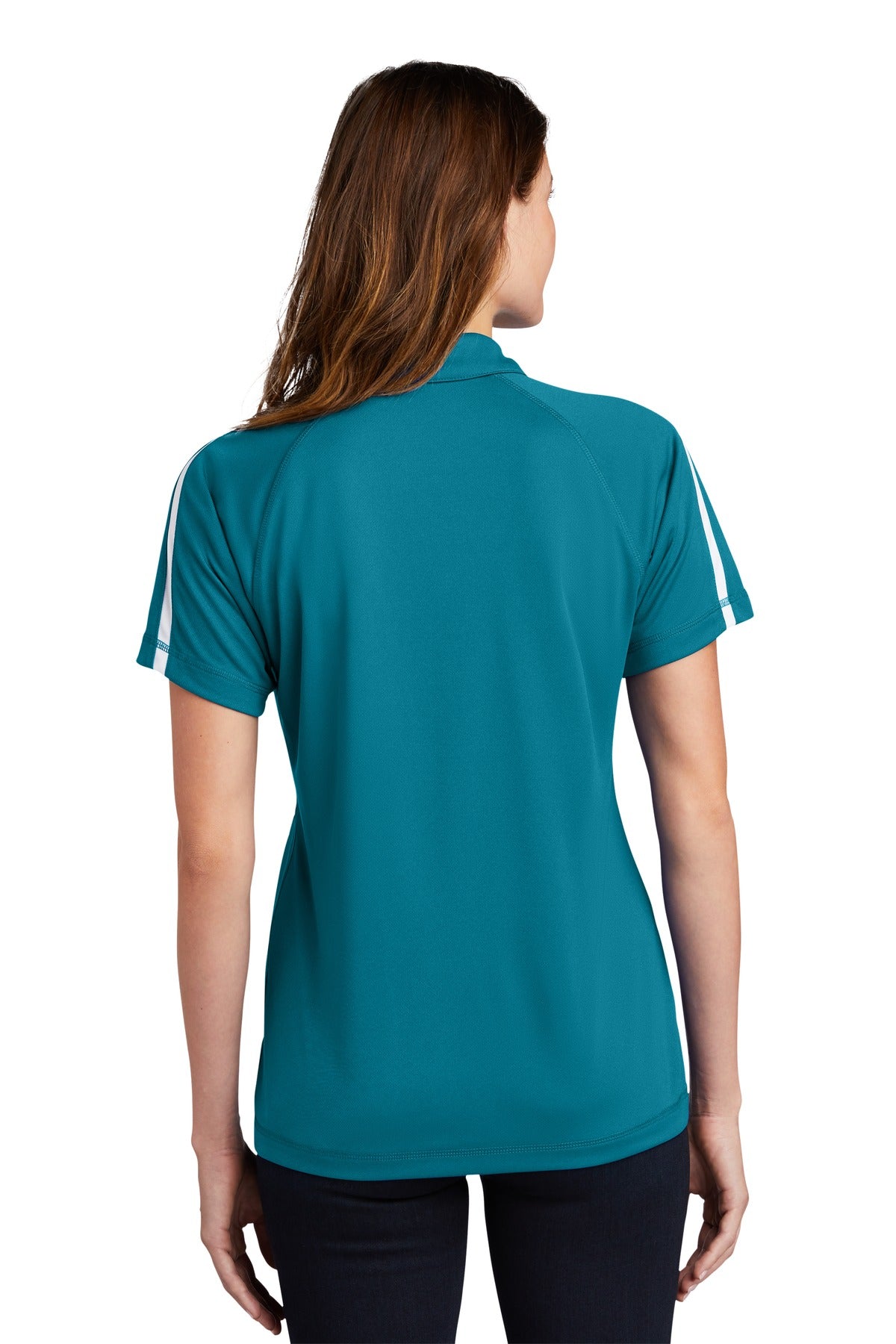 Sport-Tek Women's PosiCharge Micro-Mesh Colorblock Polo. LST685 Womens Apparel Shirts & Tops