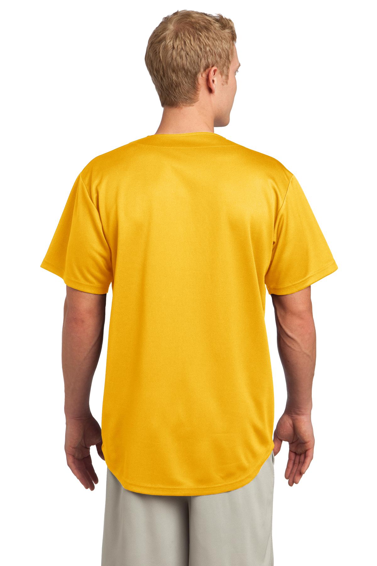 Sport-Tek Men's PosiCharge Tough Mesh Full-Button Jersey Baseball Jerseys Adult