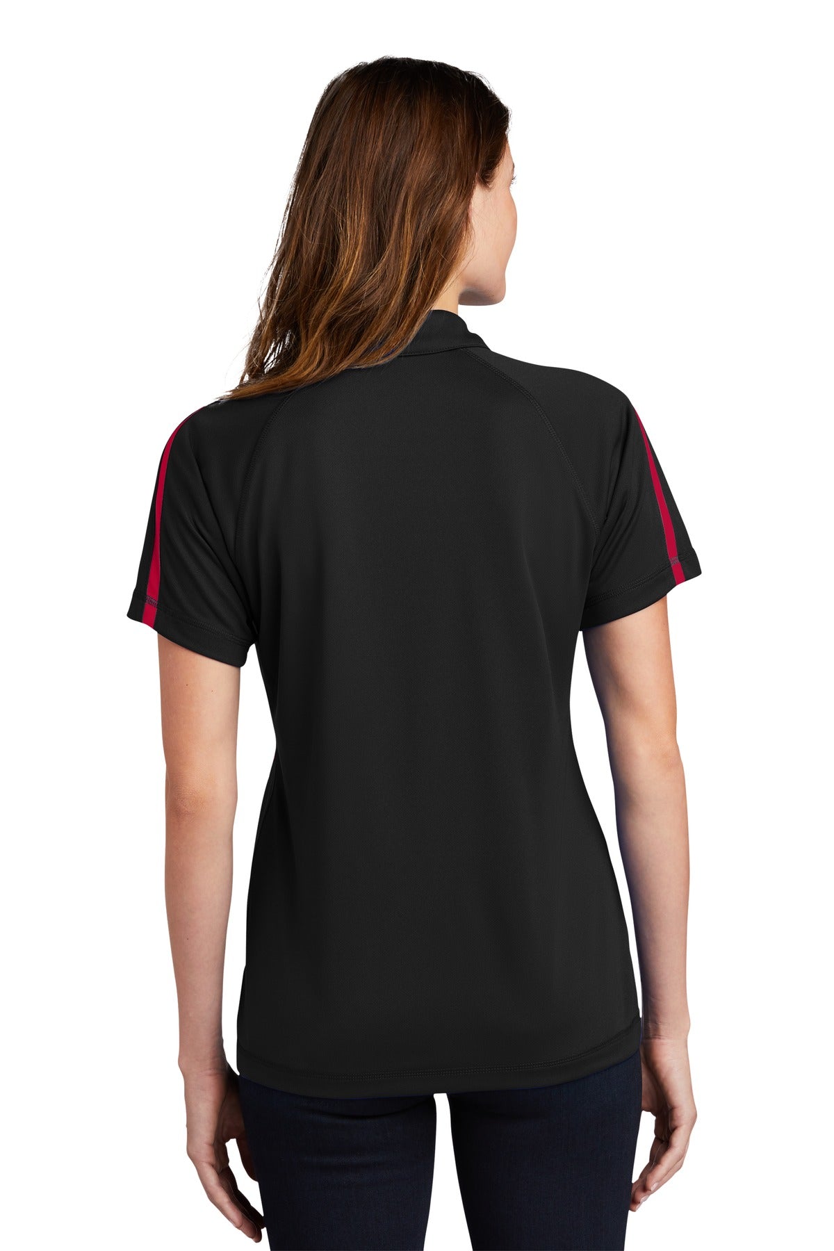 Sport-Tek Women's PosiCharge Micro-Mesh Colorblock Polo. LST685 Womens Apparel Shirts & Tops