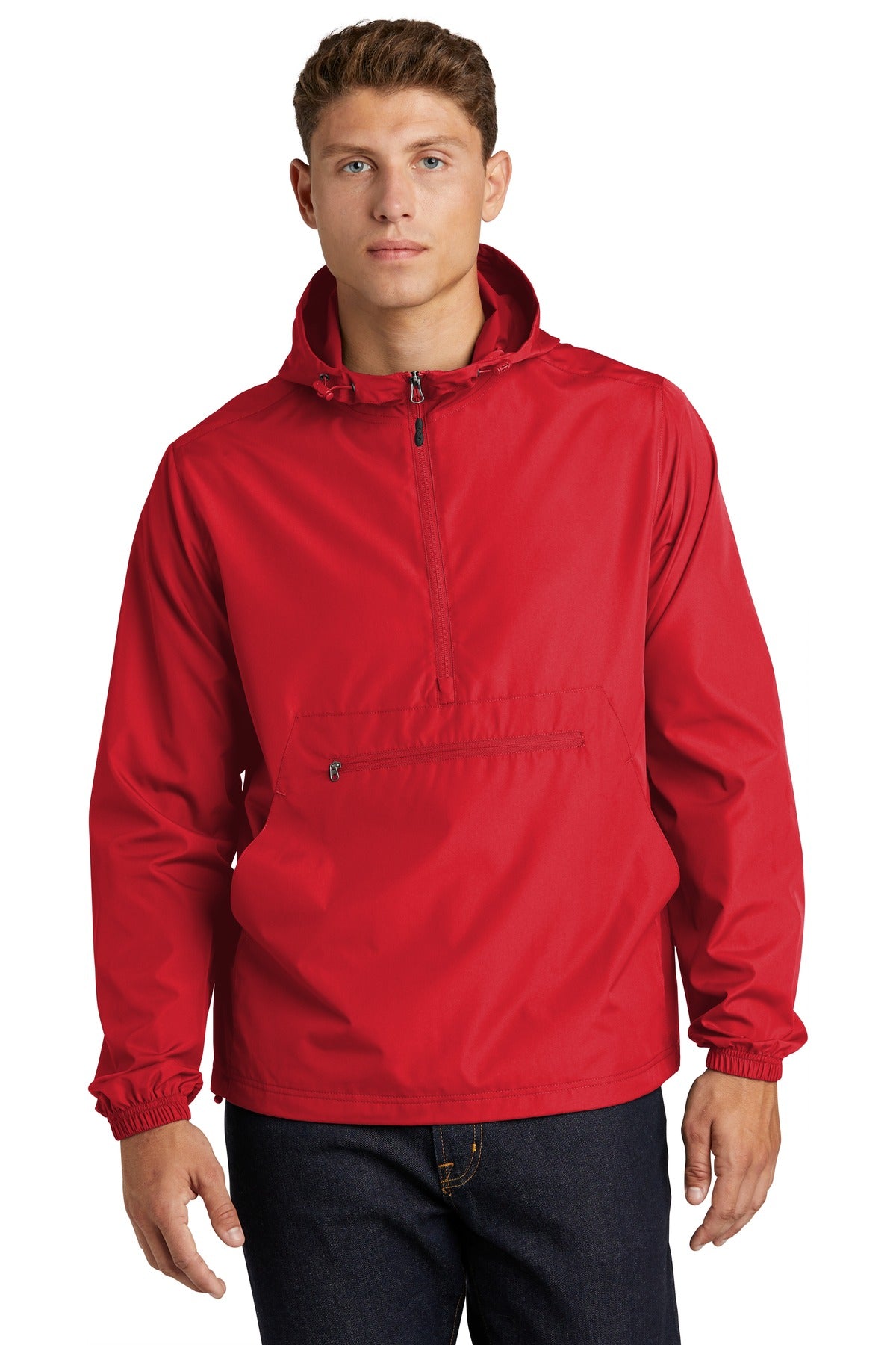 Sport-Tek Men's Packable Anorak Mens Apparel Jackets & Vests