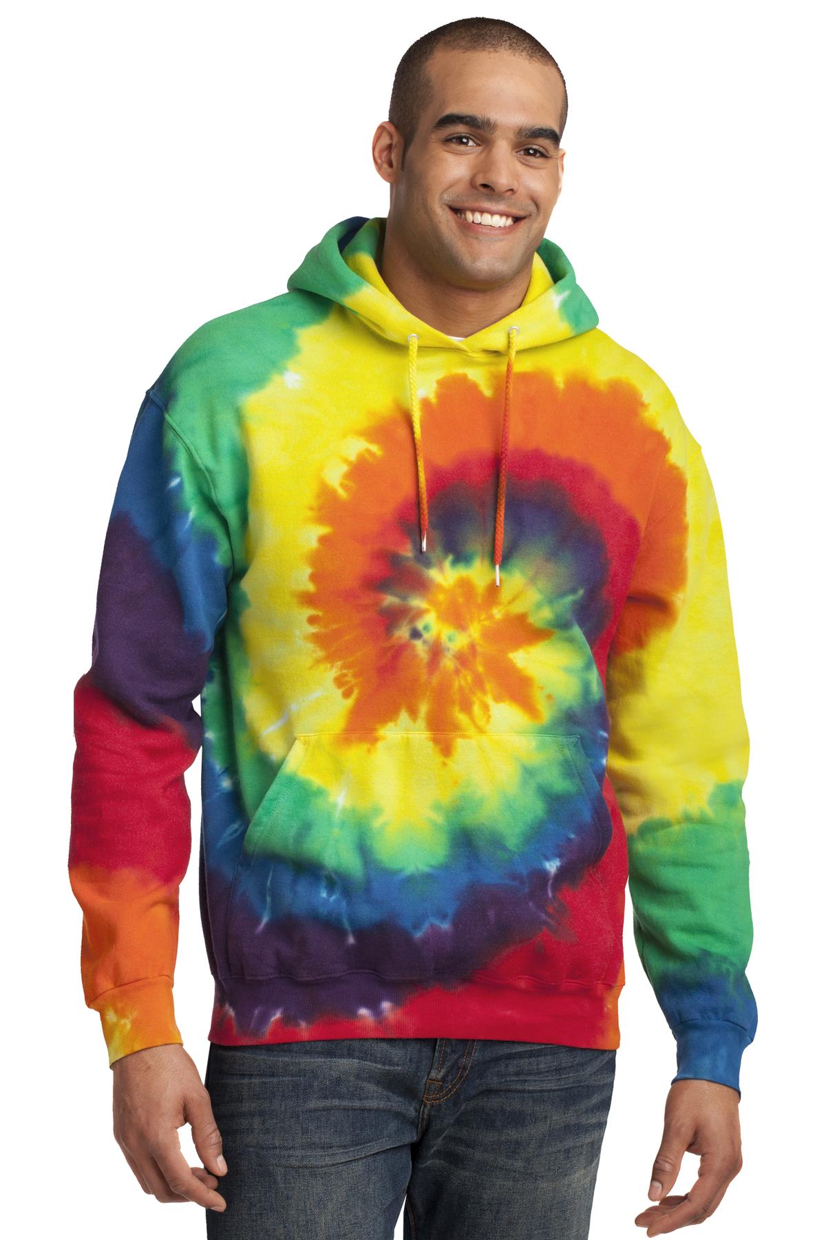 Port & Company - Men's Tie-Dye Pullover Hooded Sweatshirt Mens Apparel Sweatshirts & Fleece
