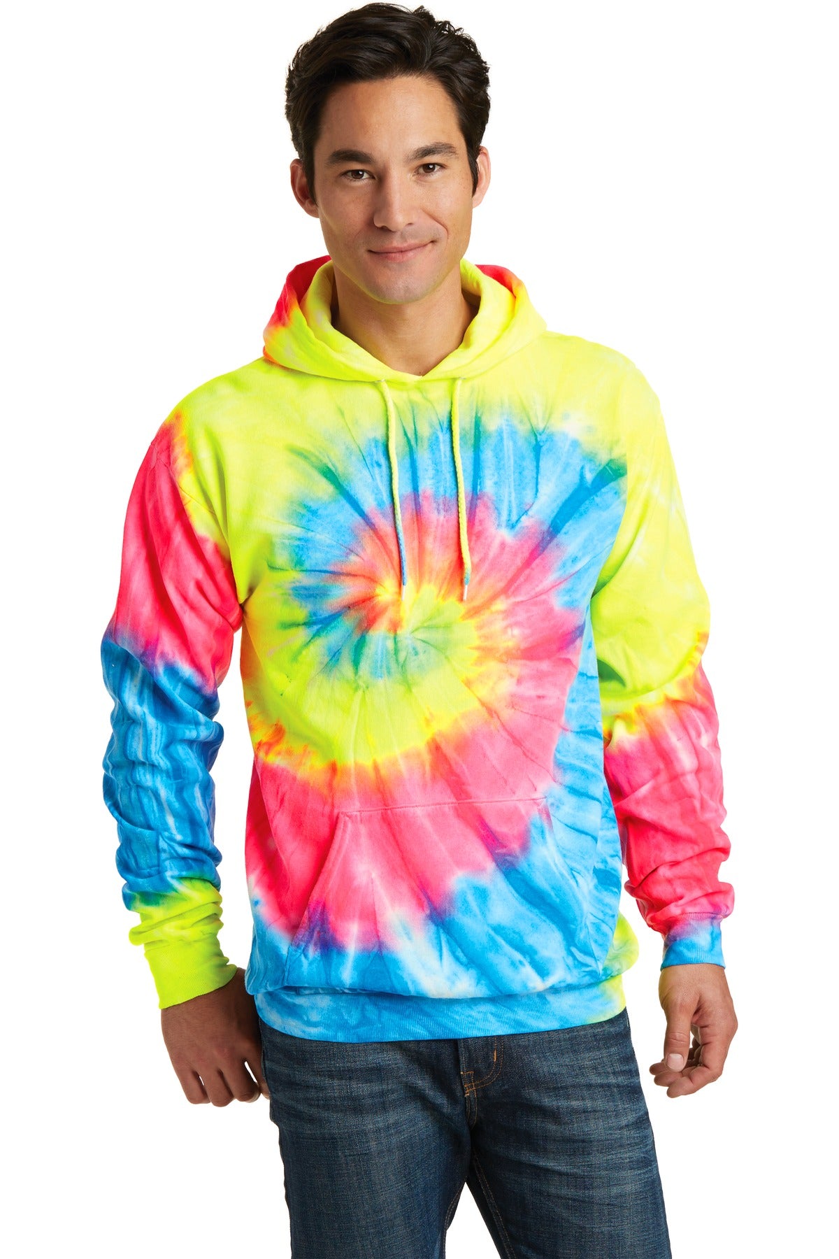 Port & Company - Men's Tie-Dye Pullover Hooded Sweatshirt Mens Apparel Sweatshirts & Fleece