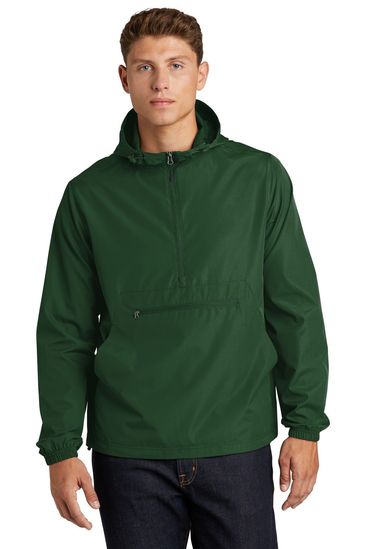 Sport-Tek Men's Packable Anorak Mens Apparel Jackets & Vests