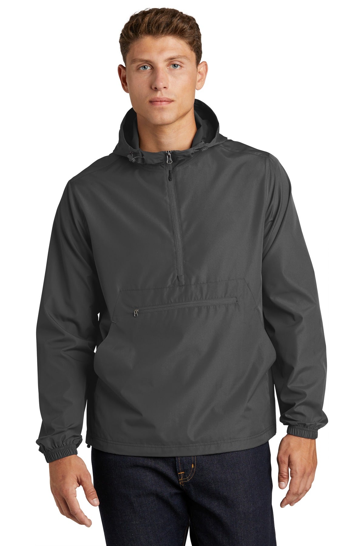 Sport-Tek Men's Packable Anorak Mens Apparel Jackets & Vests