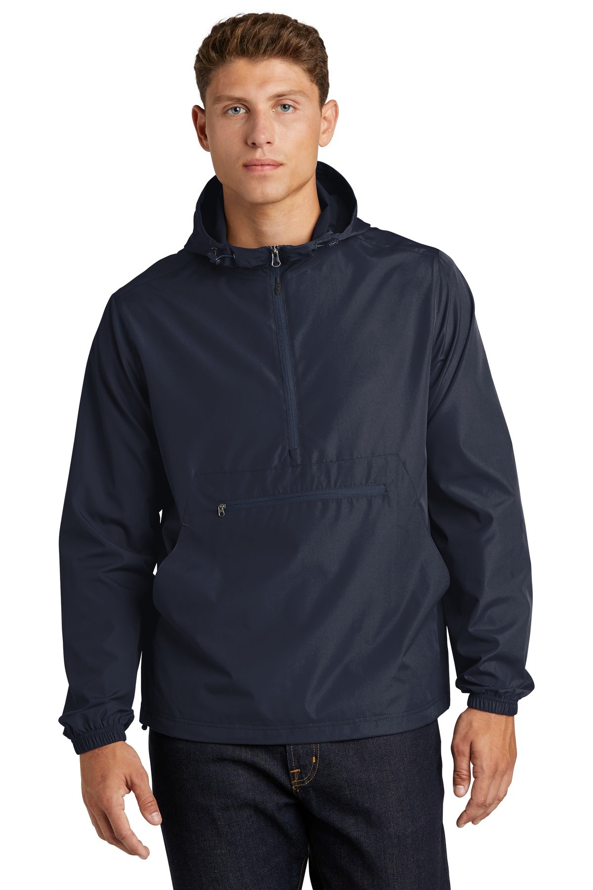 Sport-Tek Men's Packable Anorak Mens Apparel Jackets & Vests