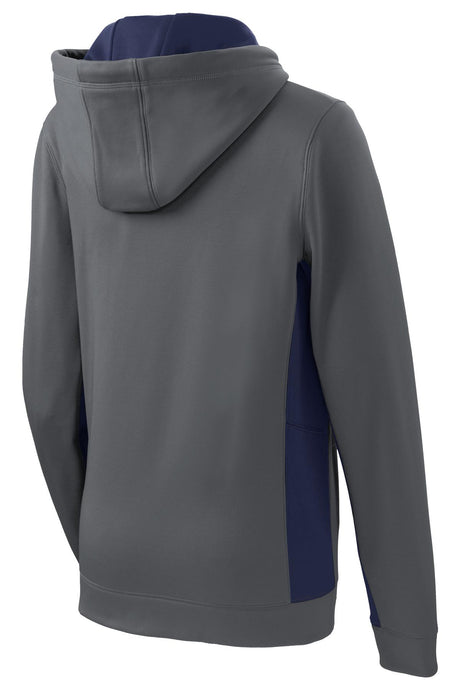 Sport-Tek Women's Sport-Wick Fleece Colorblock Hooded Pullover LST235 Womens Apparel Sweatshirts & Fleece