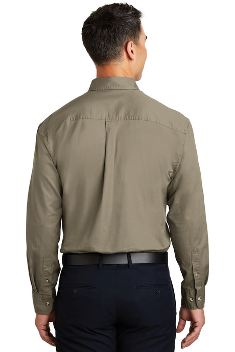 Port Authority Long Sleeve Twill Shirt. S600T Mens Apparel Shirts & Tops