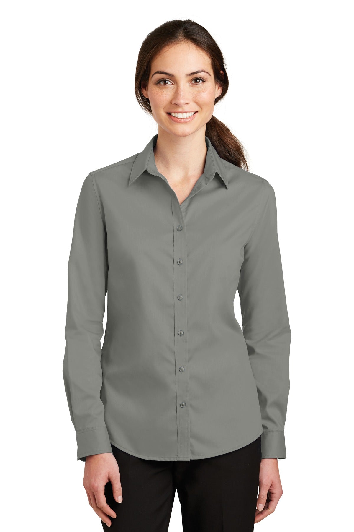 Port Authority Ladies SuperPro Twill Shirt. L663 Womens Apparel Shirts & Tops