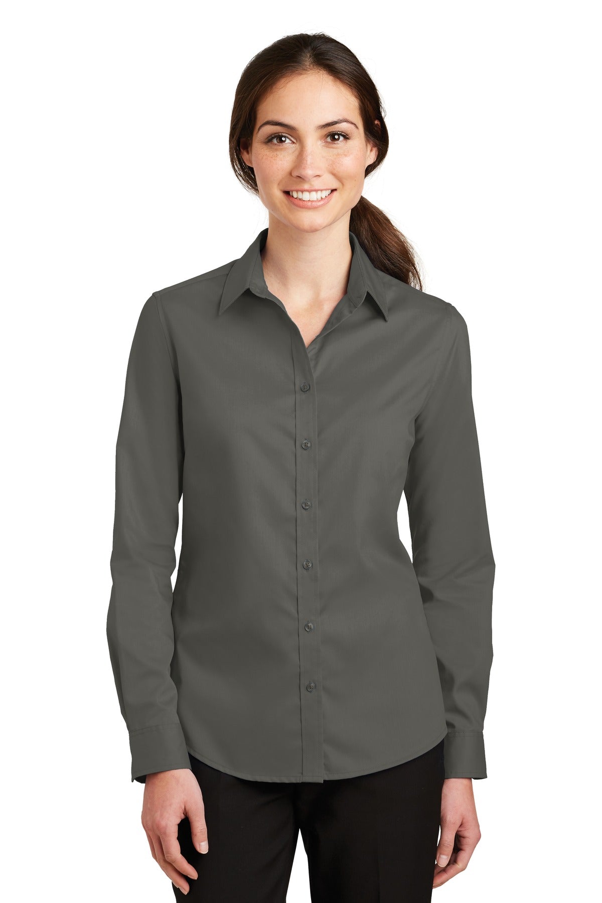 Port Authority Ladies SuperPro Twill Shirt. L663 Womens Apparel Shirts & Tops