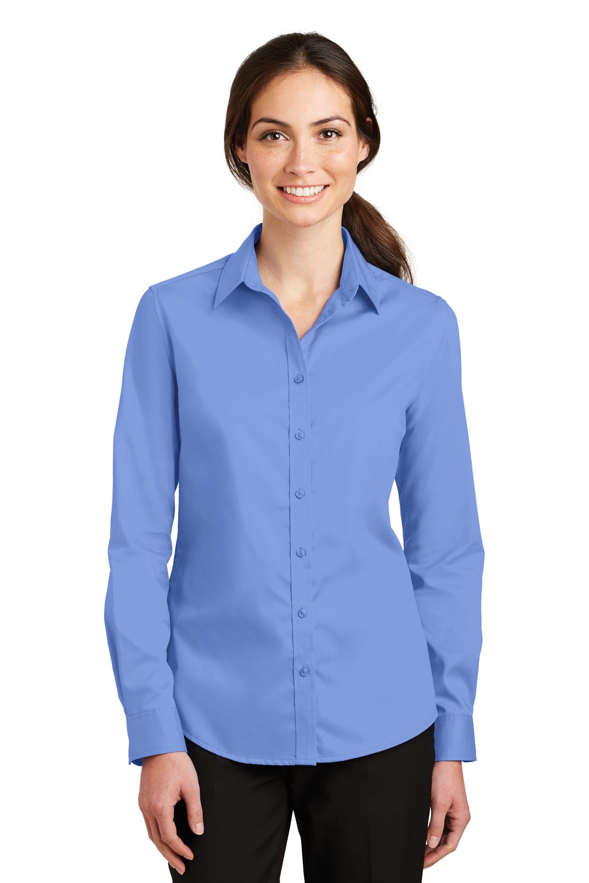 Port Authority Ladies SuperPro Twill Shirt. L663 Womens Apparel Shirts & Tops