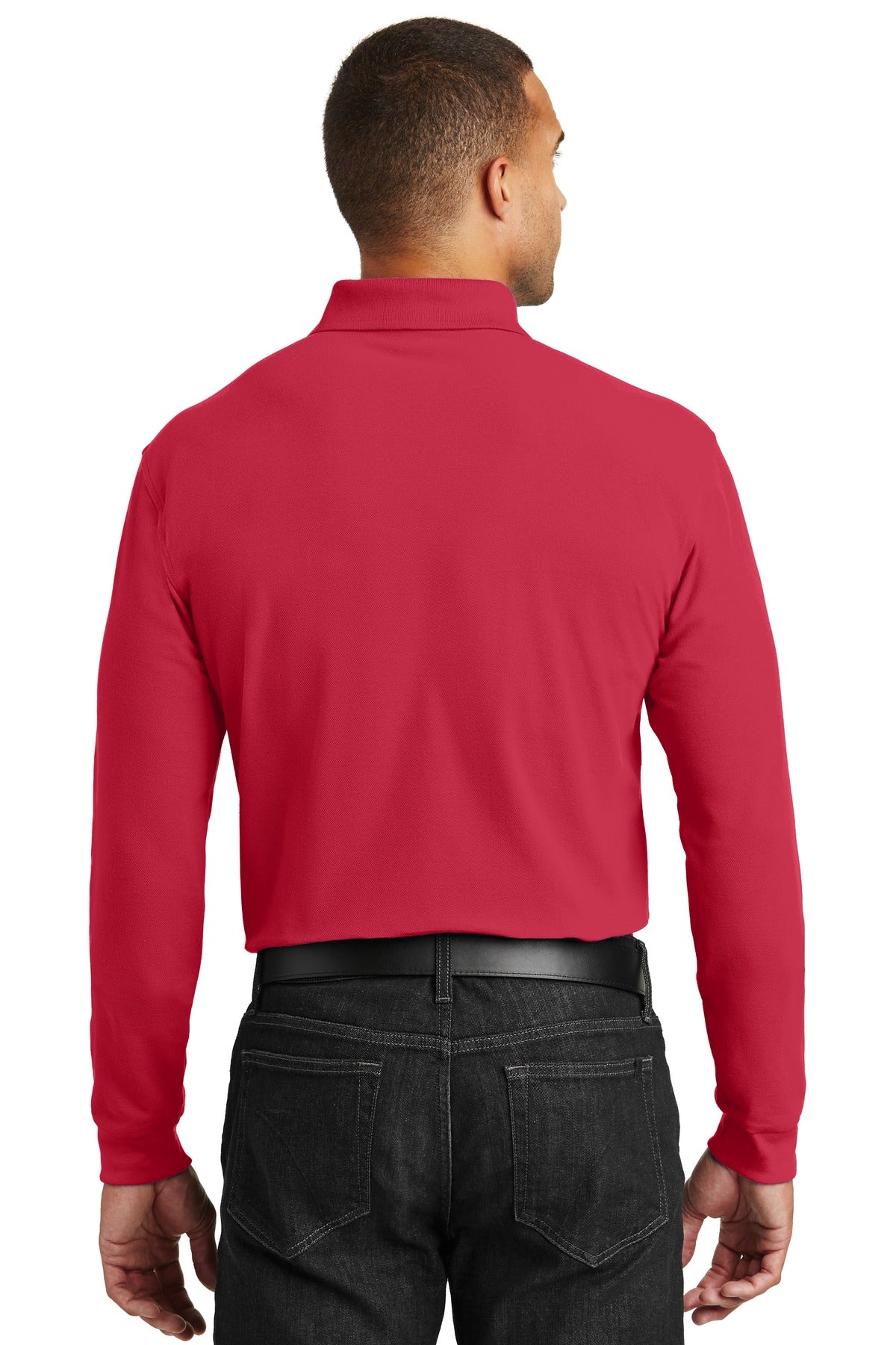 Port Authority Men's Long Sleeve Core Classic Pique Polo. K100LS Mens Apparel Shirts & Tops